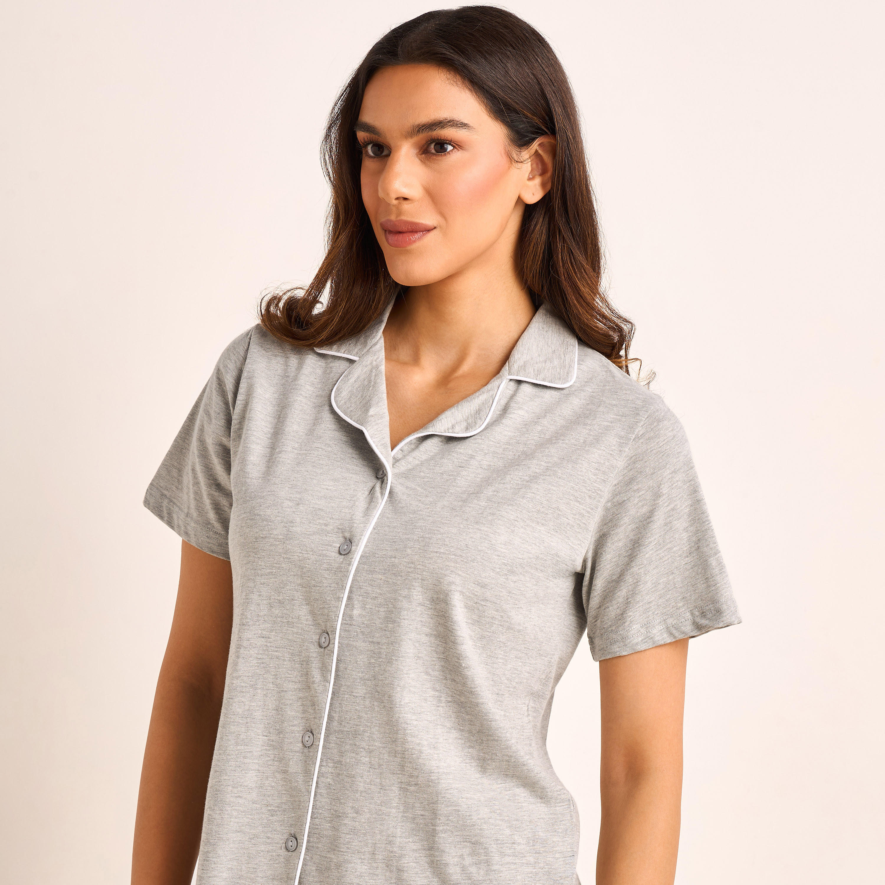 طقم بيجاما قميص وبنطلون-women-clothing-nightwear-pyjamas-longsets-image-2