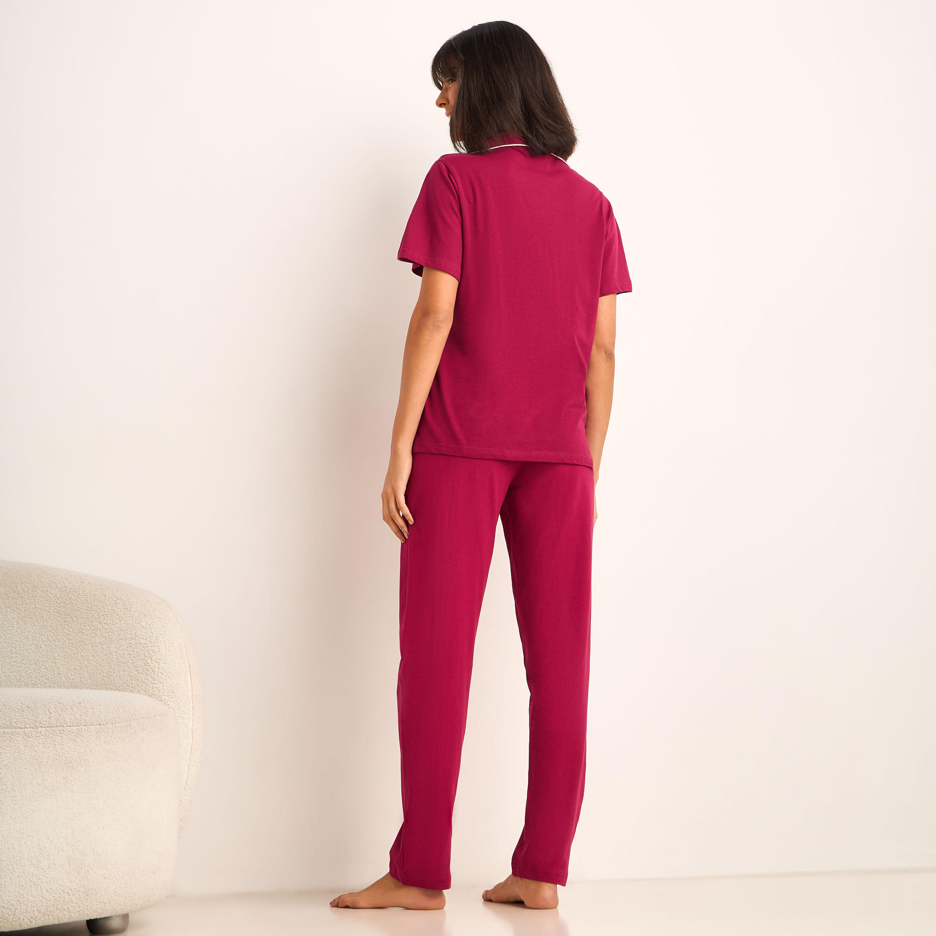 Pyjama Set Button-Down Shirt and Pants-women-clothing-nightwear-pyjamas-longsets-image-4