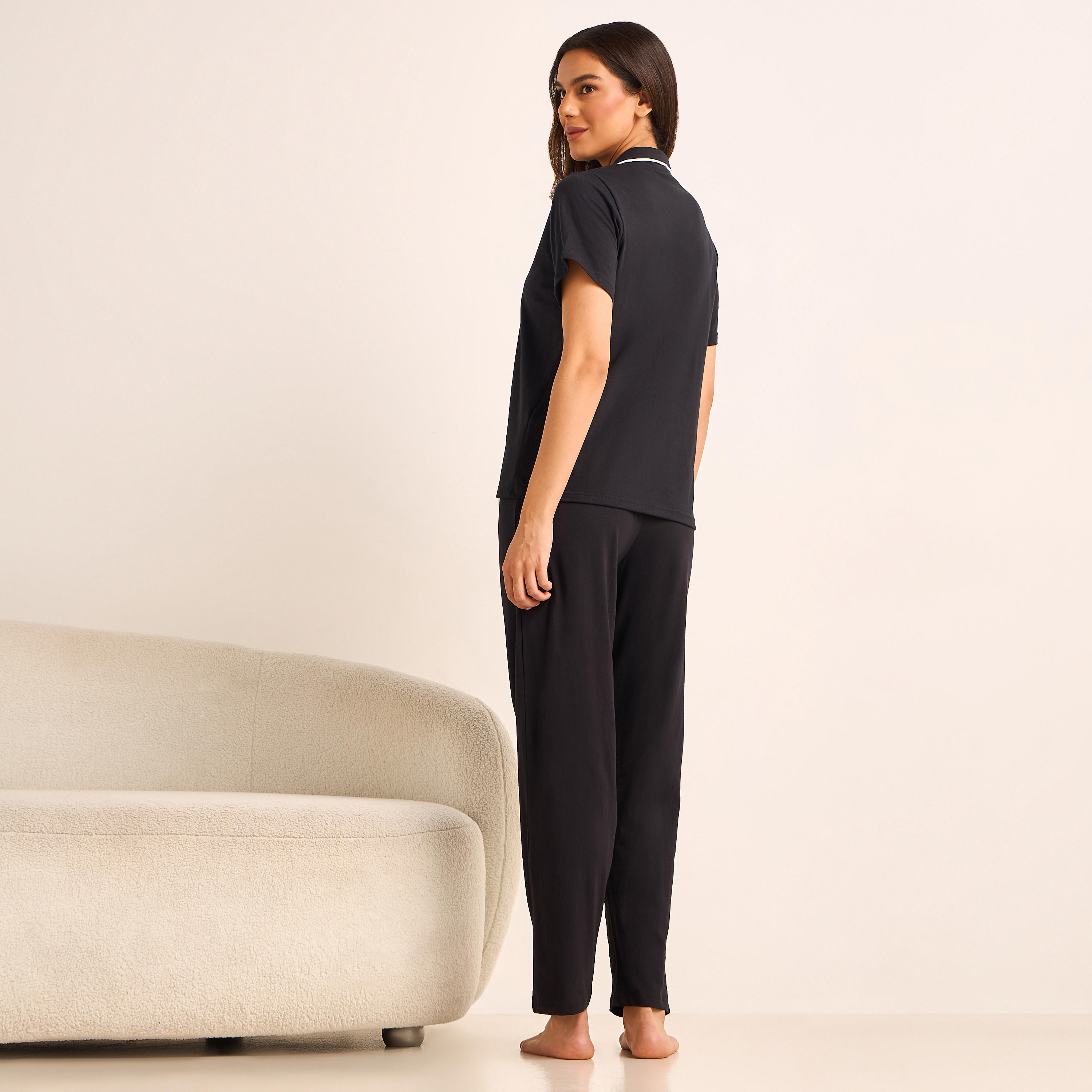 Pyjama Set Button-Down Shirt and Pants-women-clothing-nightwear-pyjamas-longsets-image-3