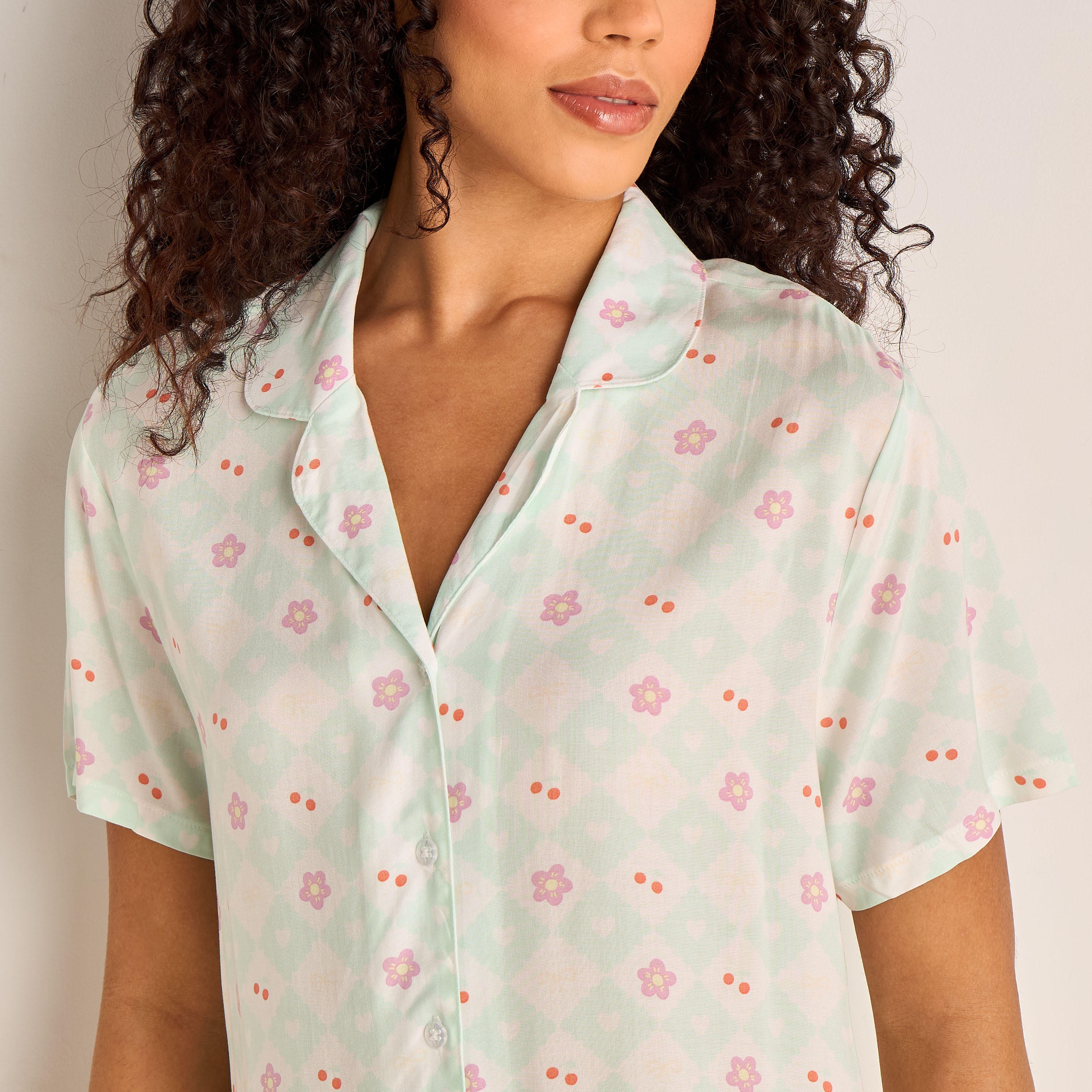 Pyjama Set Button-Down Shirt & Trousers Viscose-women-clothing-nightwear-pyjamas-longsets-image-5