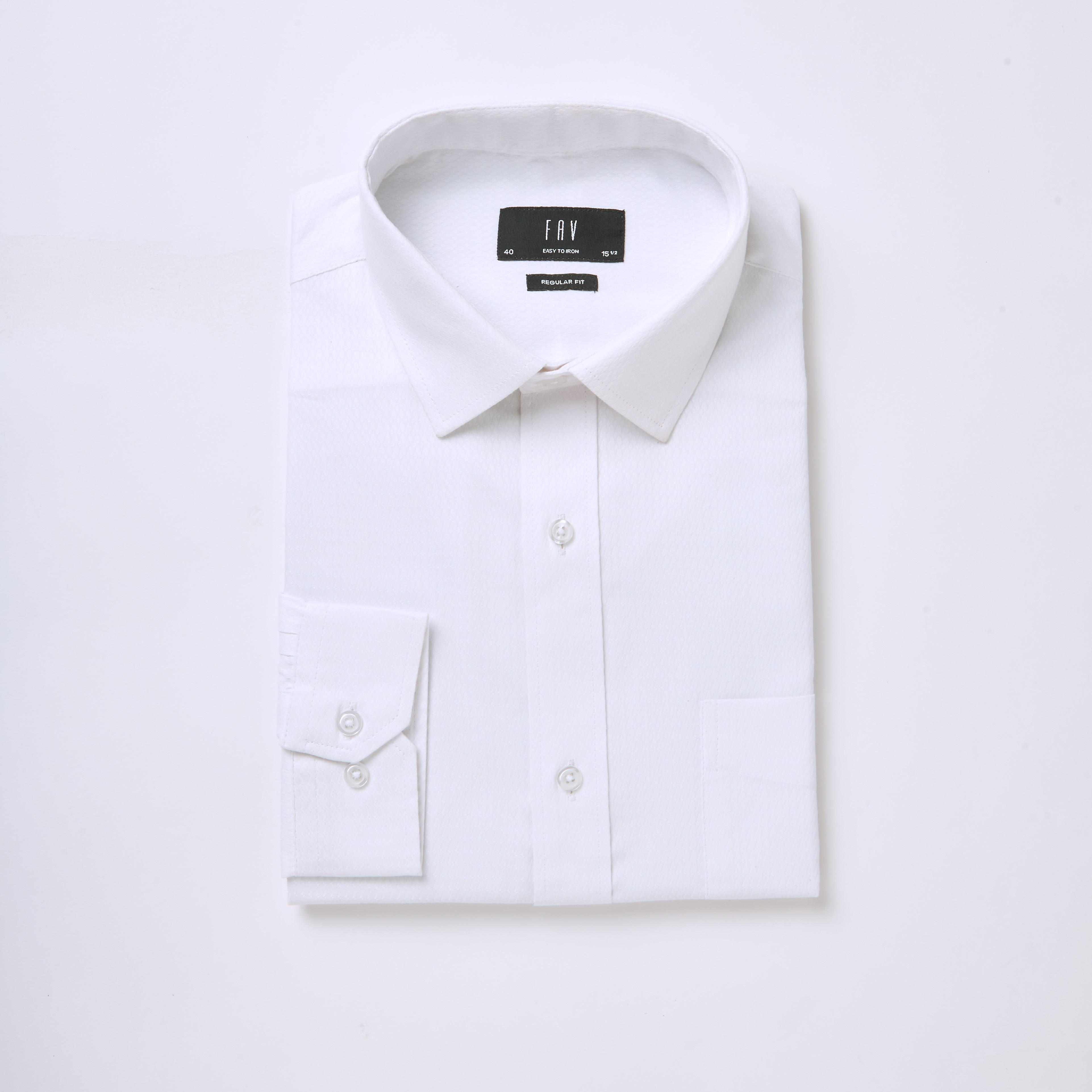 قميص دوبي  بارز الملمس بقصّة عادية بياقة-men-clothing-shirts-image-5