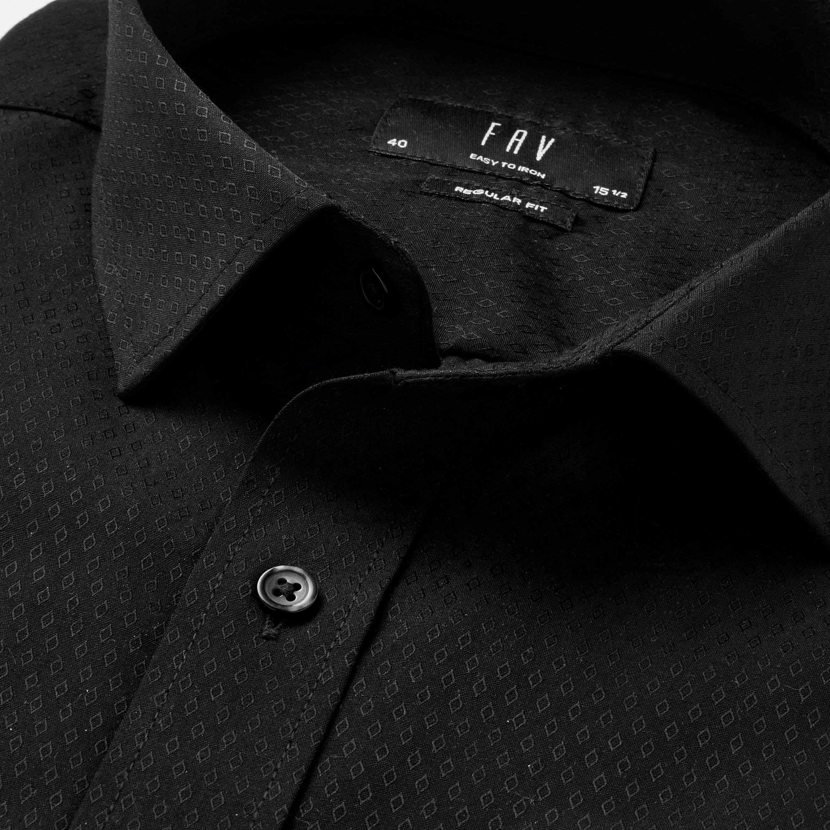 Men Regular Fit Self Texture Dobby Collar Shirt-men-clothing-shirts-image-2