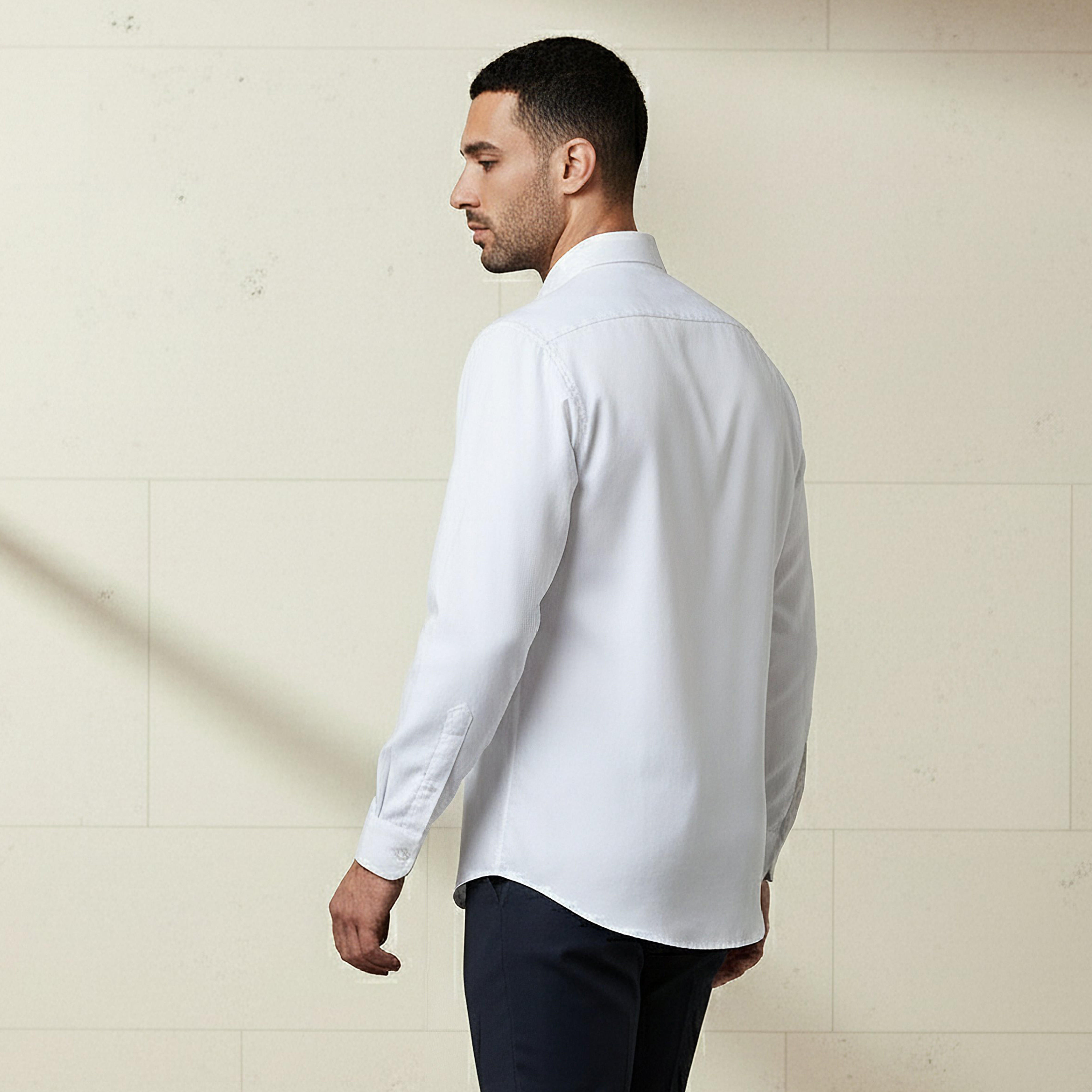 Men Regular Fit Self Texture Dobby Collar Shirt-men-clothing-shirts-image-3