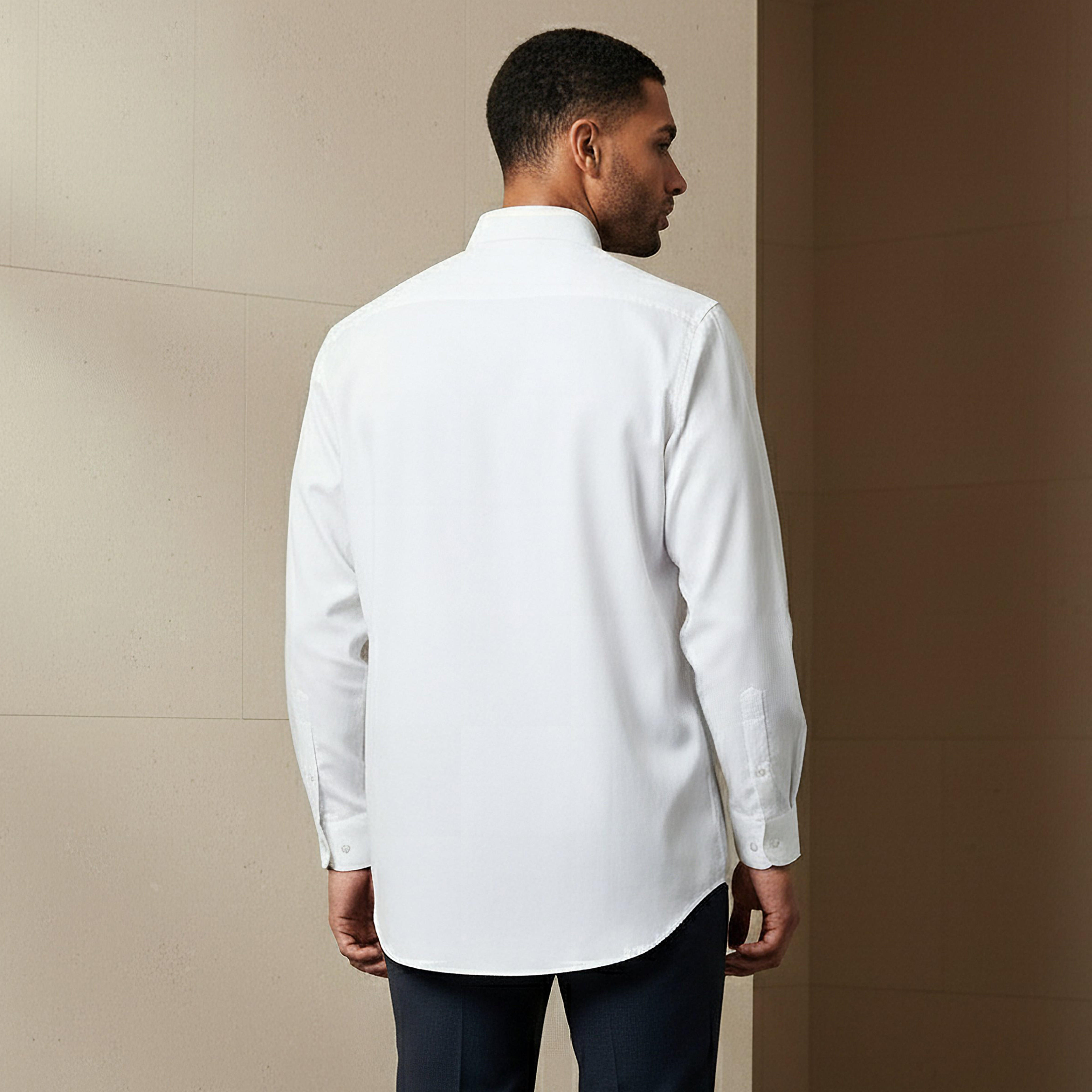 Men Regular Fit Self Texture Dobby Collar Shirt-men-clothing-shirts-image-3