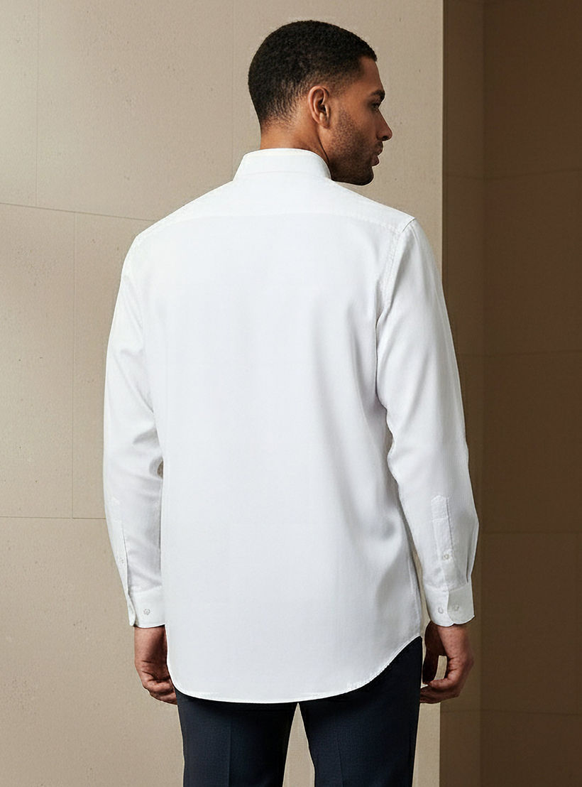Men Regular Fit Self Texture Dobby Collar Shirt-men-clothing-shirts-image-3