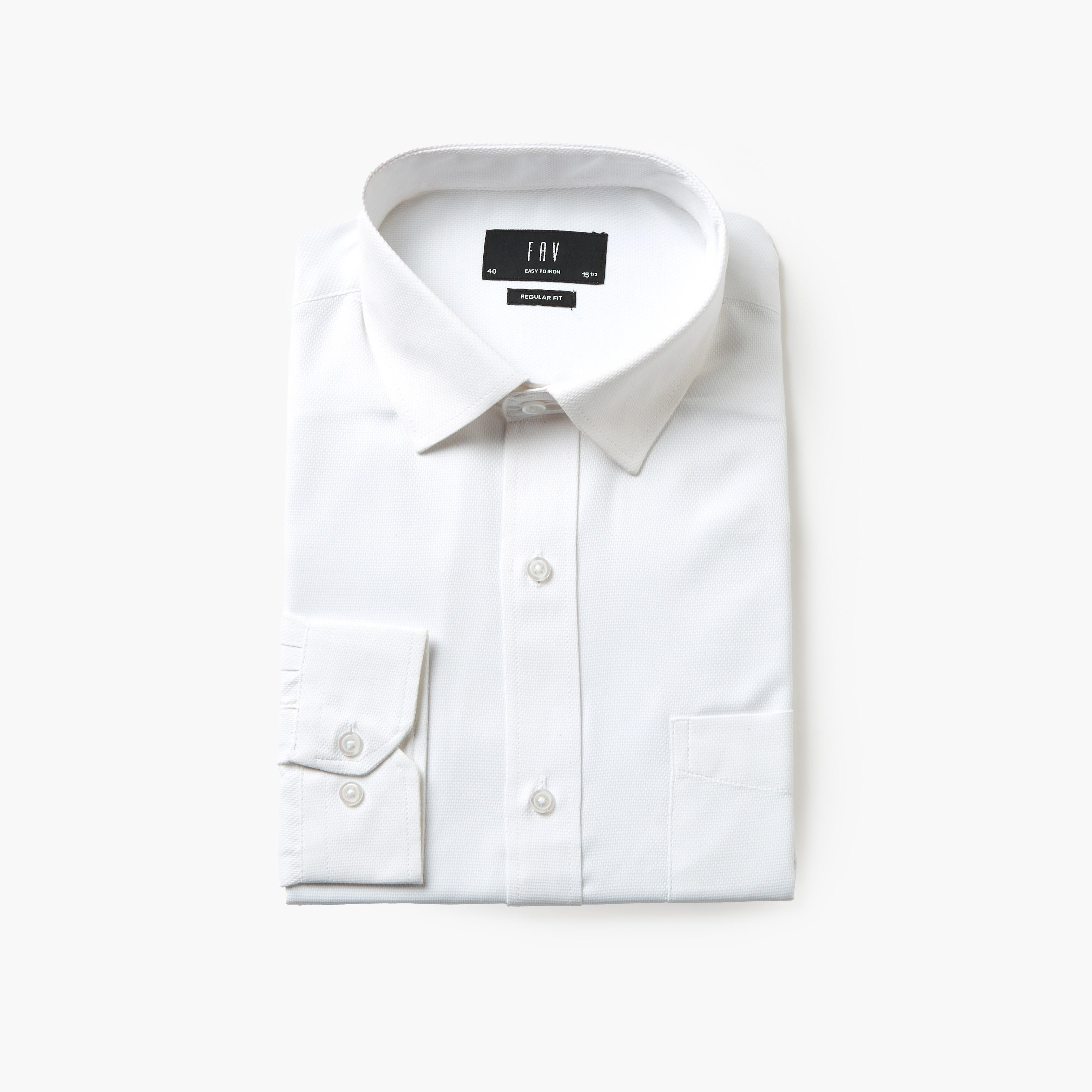 Men Regular Fit Self Texture Dobby Collar Shirt-PROMO_SP_KSA_6_BUY3FORSAR119_130625-image-5