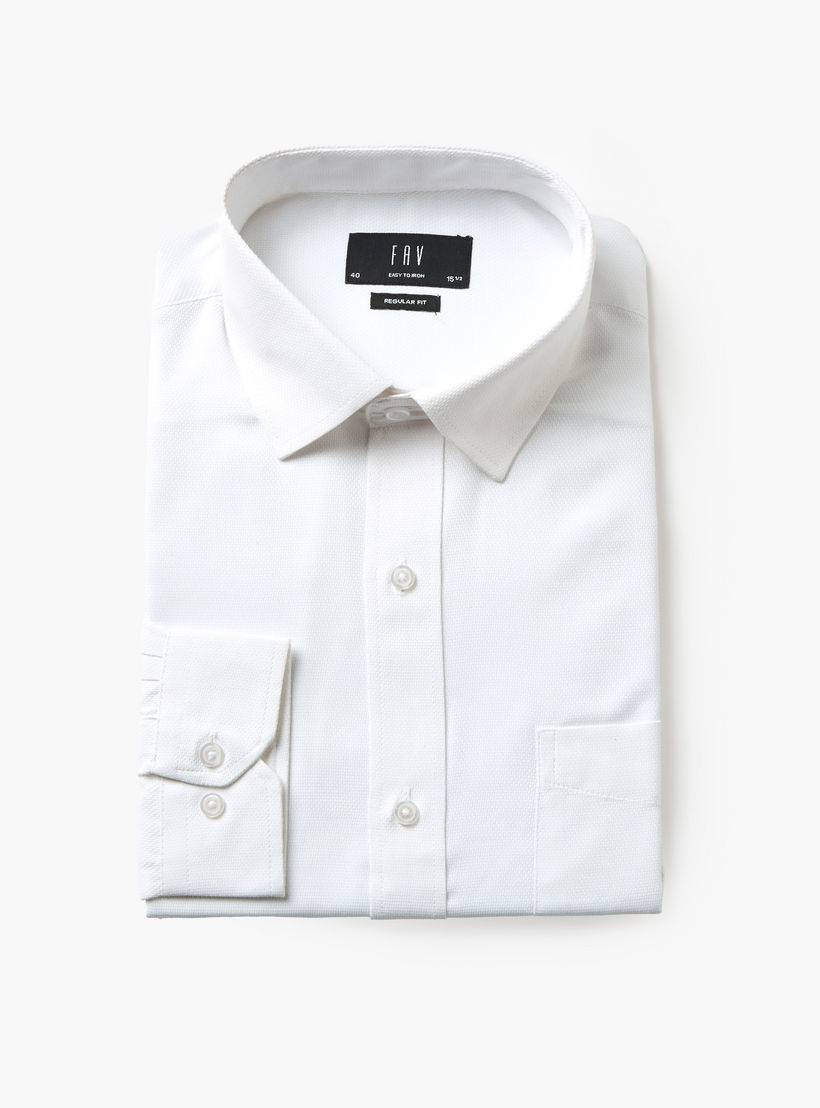 Men Regular Fit Self Texture Dobby Collar Shirt-men-clothing-shirts-image-5