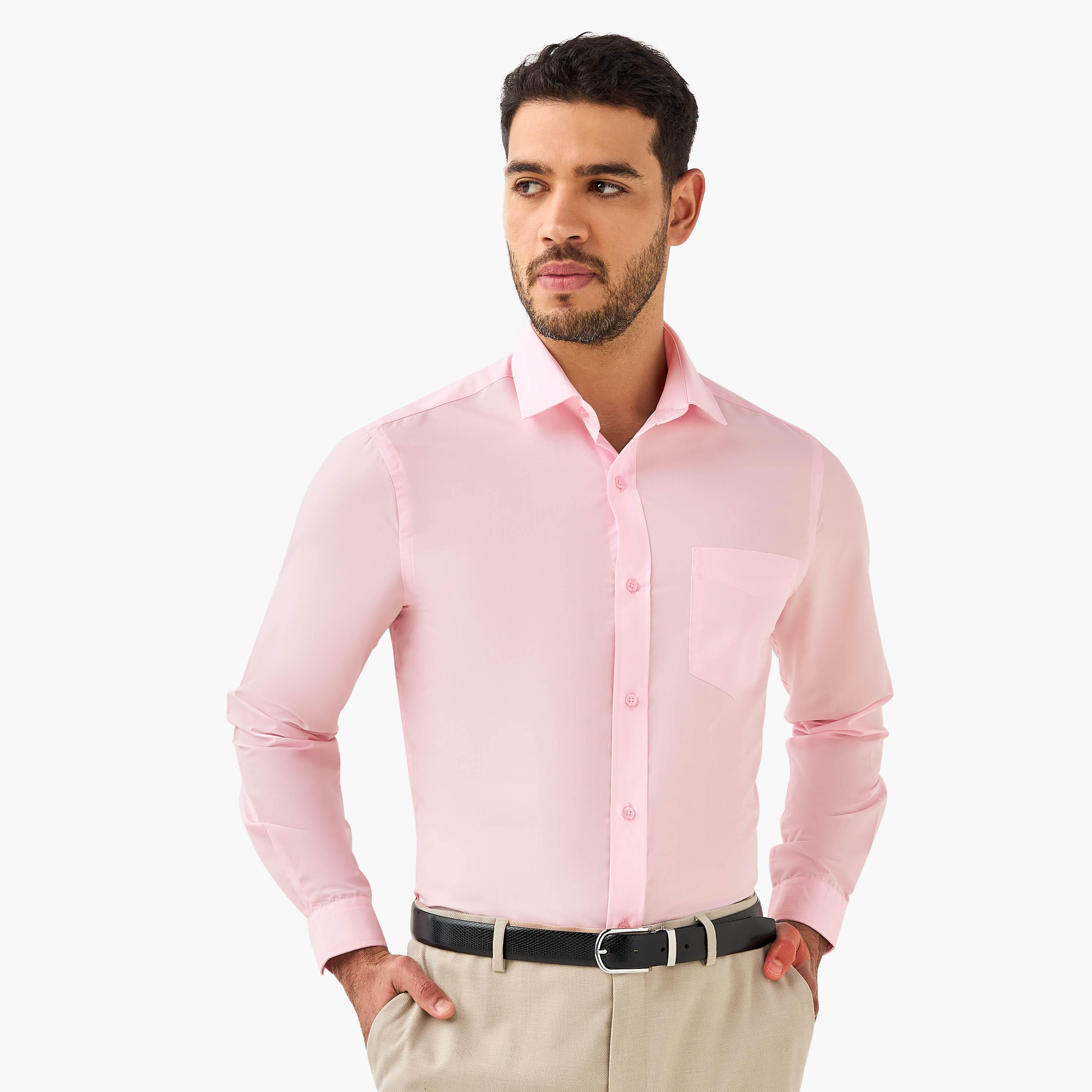 Men Regular Fit Collared Long Sleeves Shirt - Set of 2-men-clothing-shirts-image-4