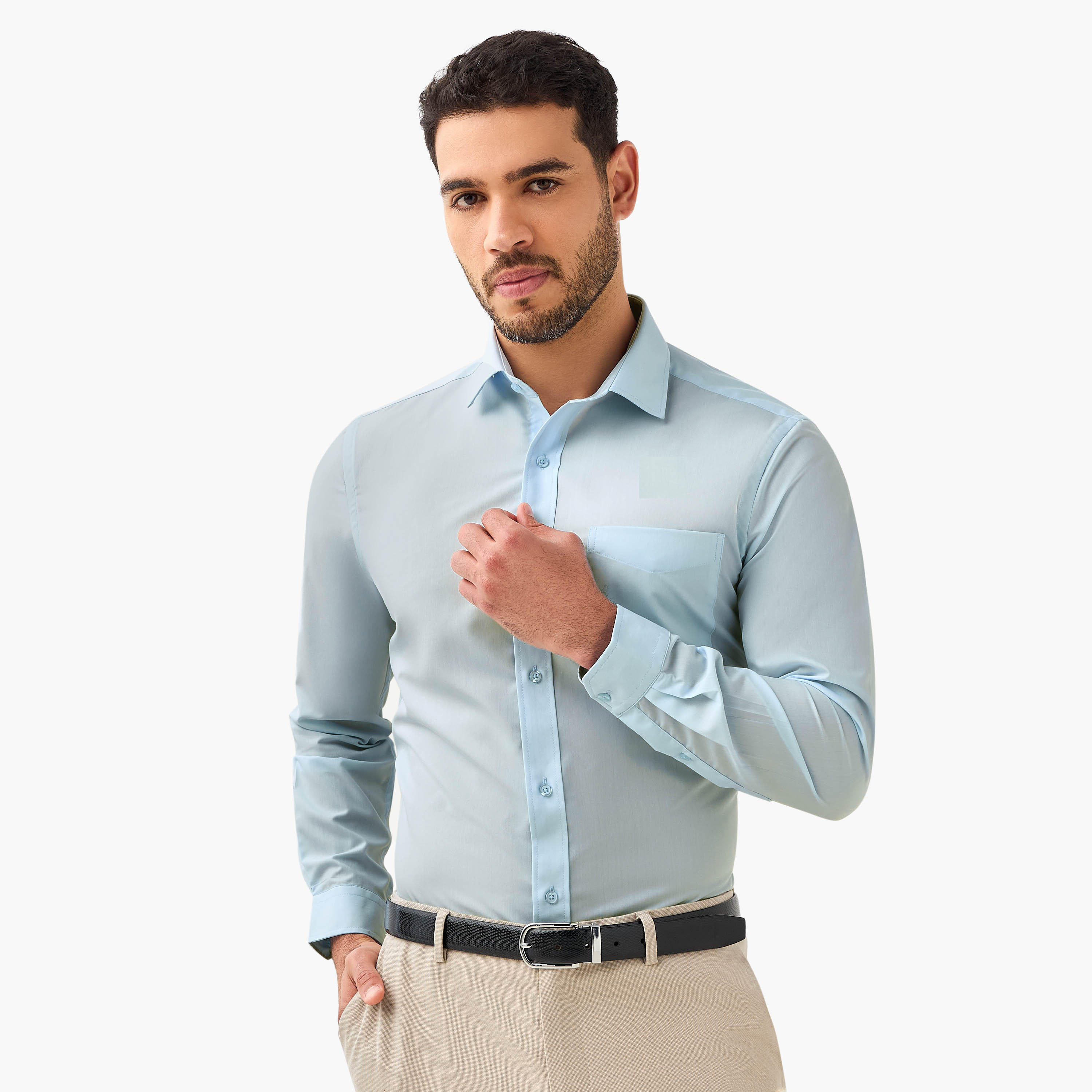 Men Regular Fit Collared Long Sleeves Shirt - Set of 2-men-clothing-shirts-image-5