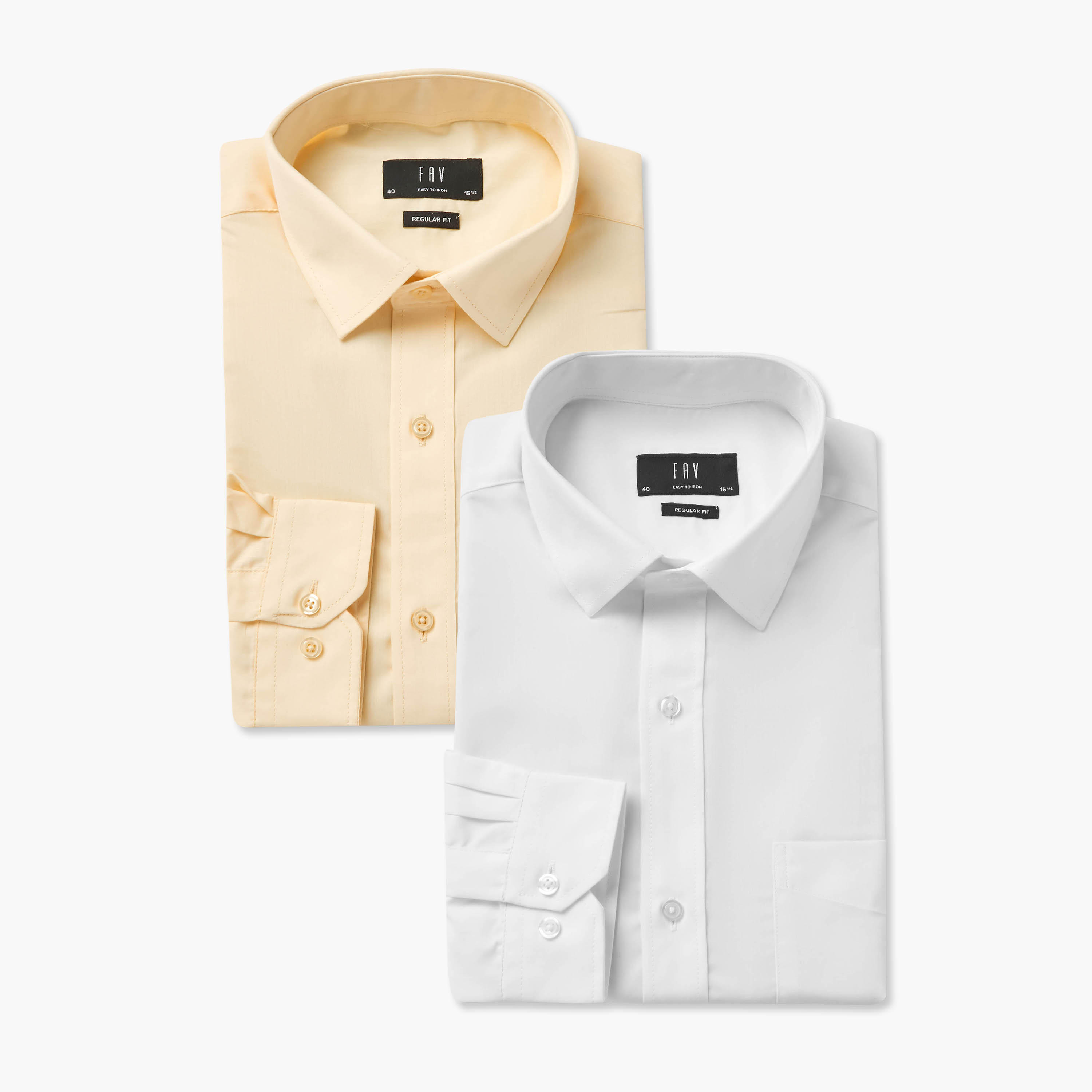 Men Regular Fit Collared Long Sleeves Shirt - Set of 2-men-clothing-shirts-image-1