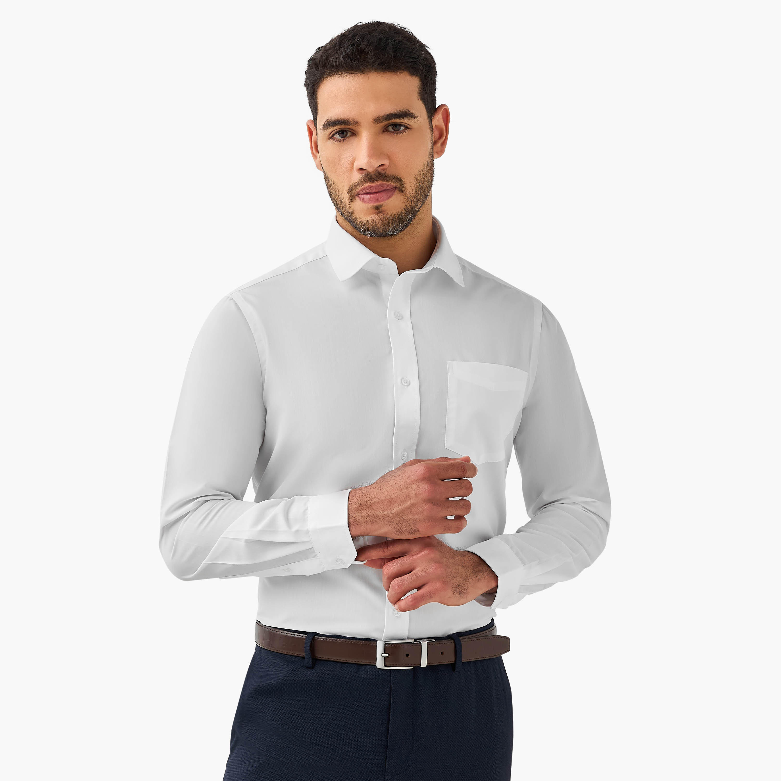 Men Regular Fit Collared Long Sleeves Shirt - Set of 2-men-clothing-shirts-image-5