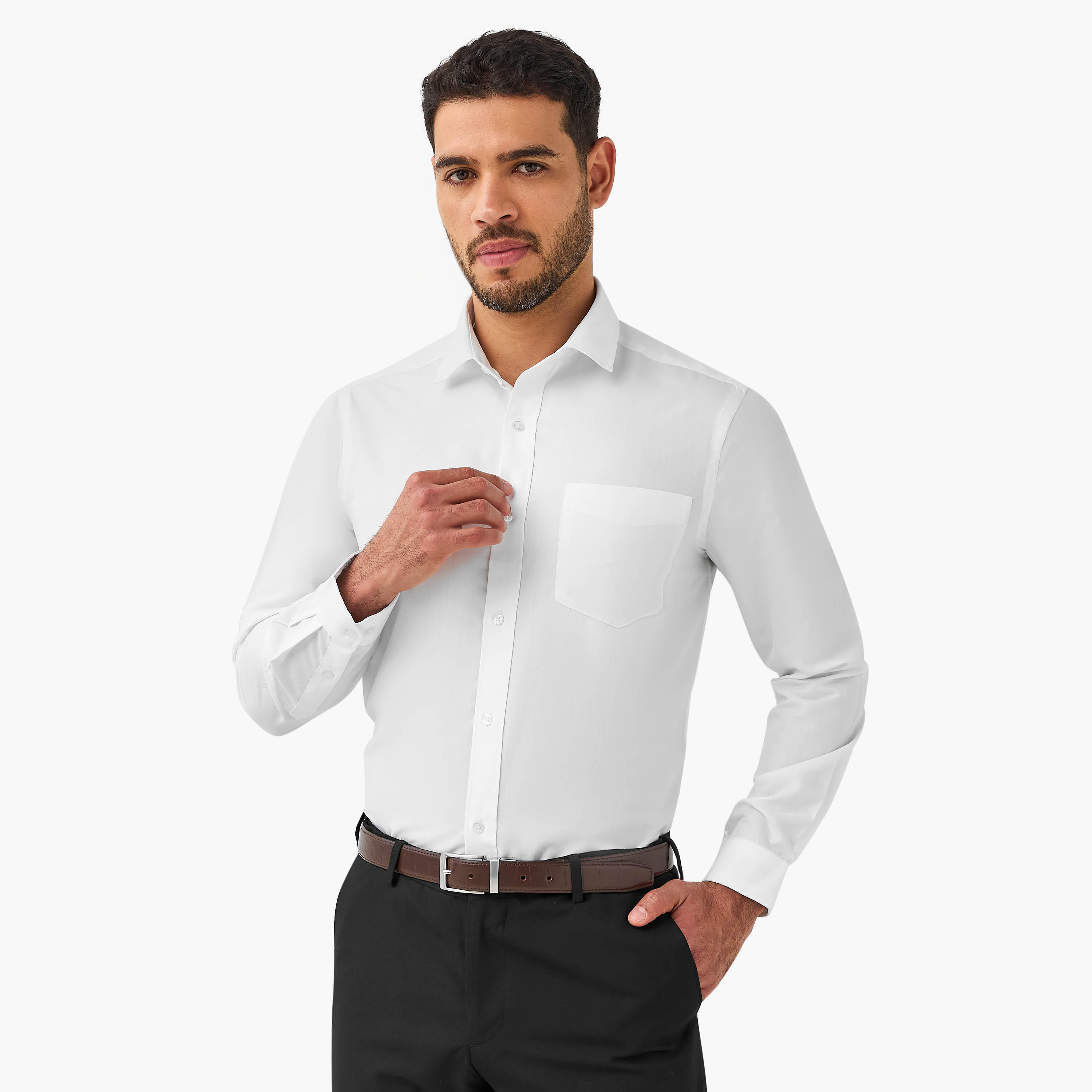 Men Regular Fit Collared Long Sleeves Shirt - Set of 2-men-clothing-shirts-image-6