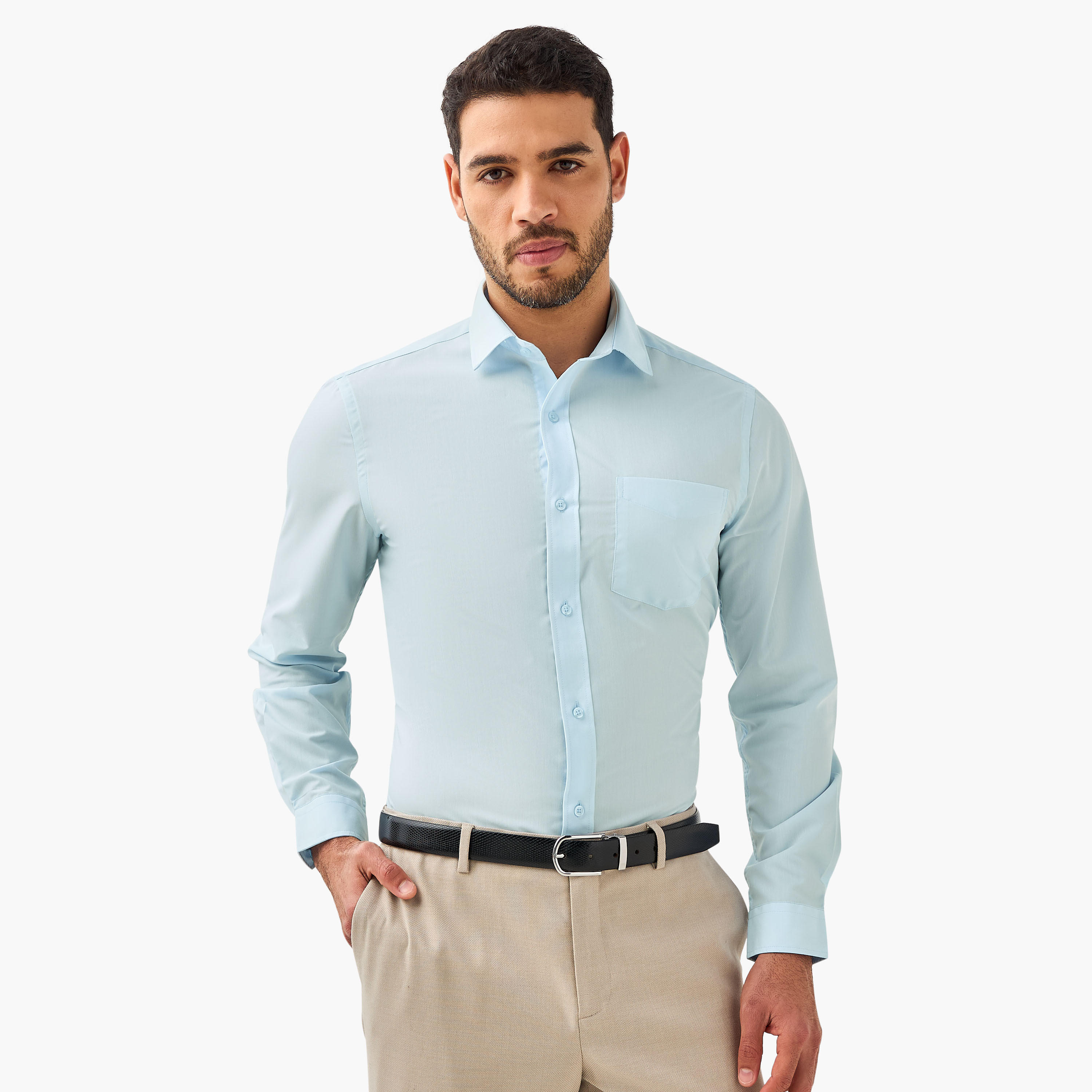 Men Regular Fit Collared Long Sleeves Shirt - Set of 2-men-clothing-shirts-image-4