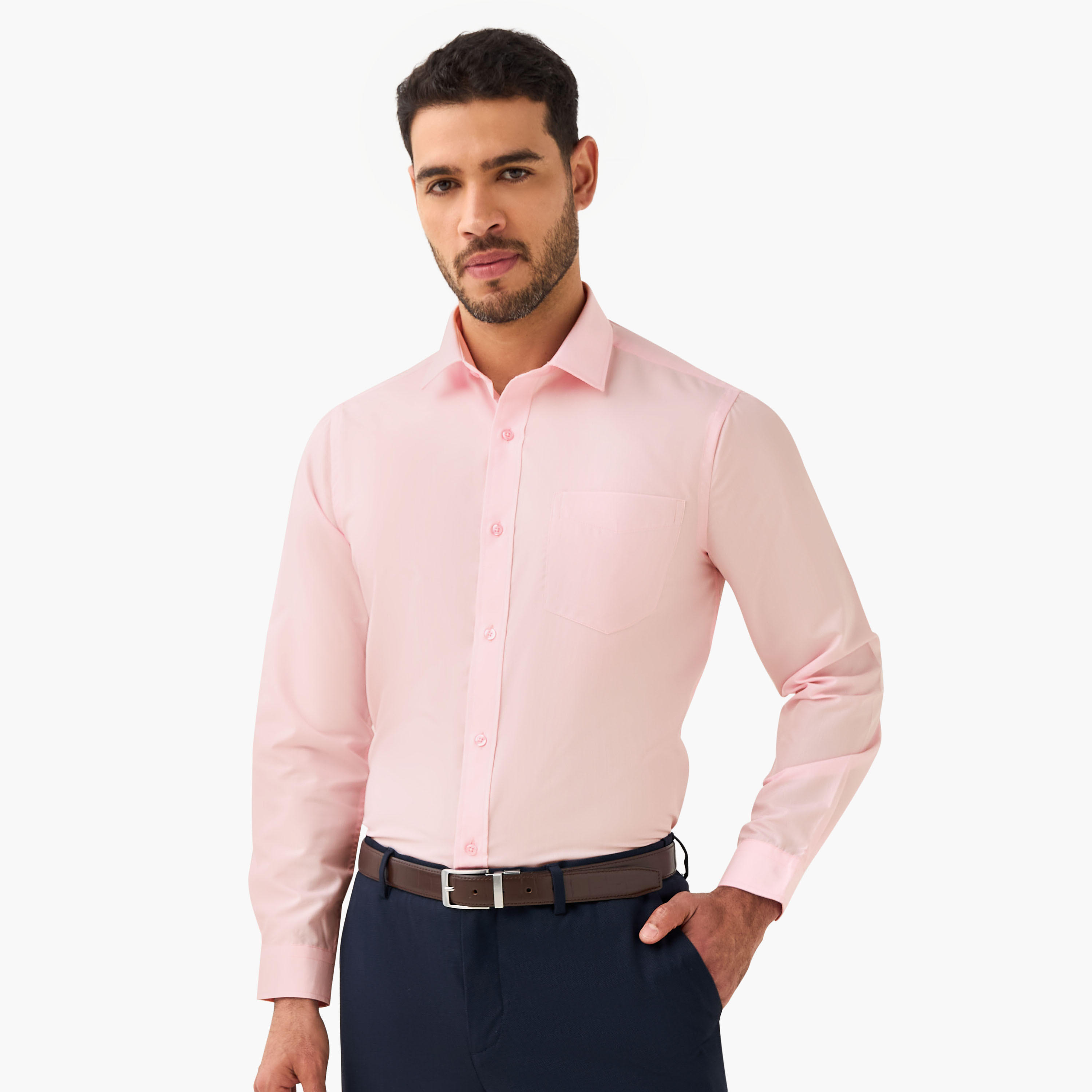 Men Regular Fit Collared Long Sleeves Shirt - Set of 2-men-clothing-shirts-image-5