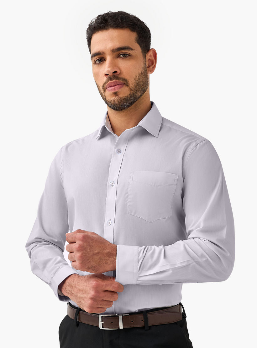 Men Regular Fit Collared Long Sleeves Shirt - Set of 2-men-clothing-shirts-image-5
