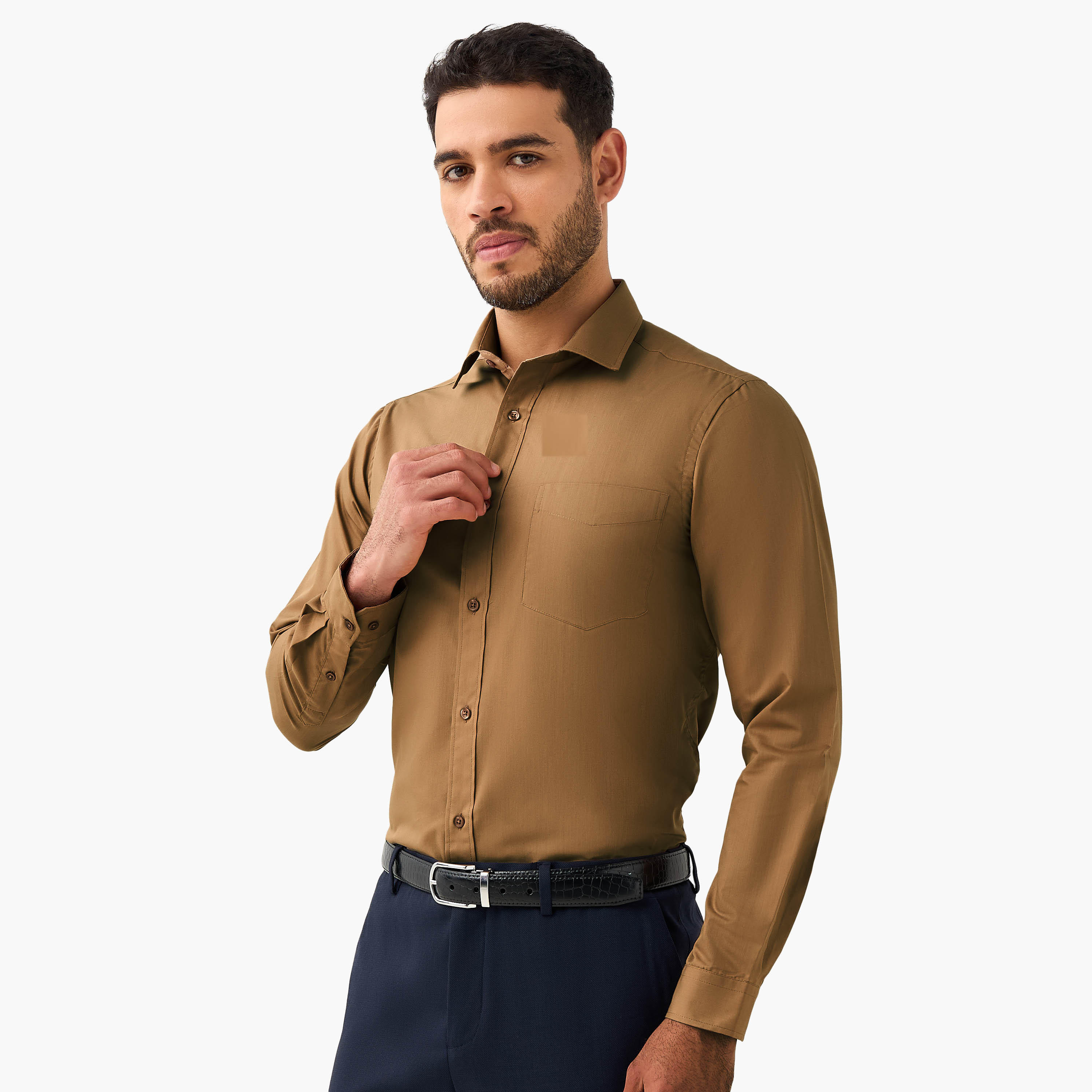 Set of 2 - Men Slim Fit Collared Long Sleeves Shirt-men-clothing-shirts-image-5