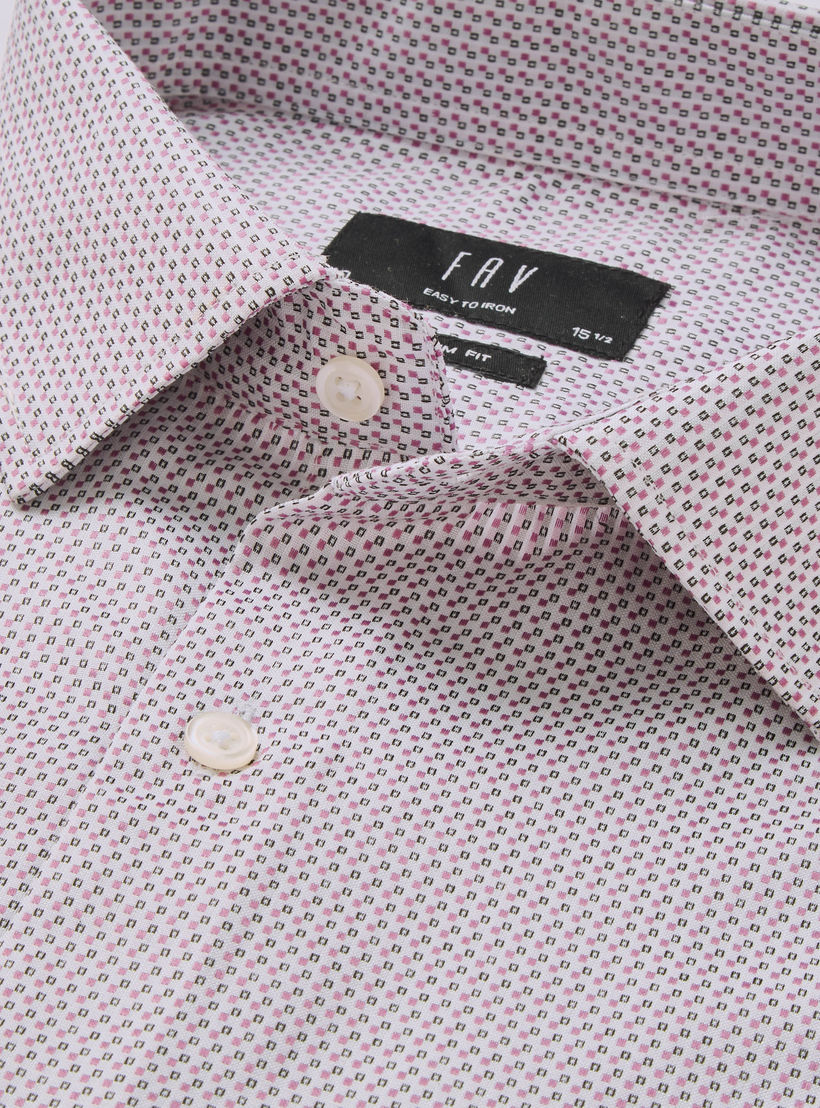 Men Slim Fit Collared Textured Long Sleeve Shirt-men-clothing-shirts-image-2