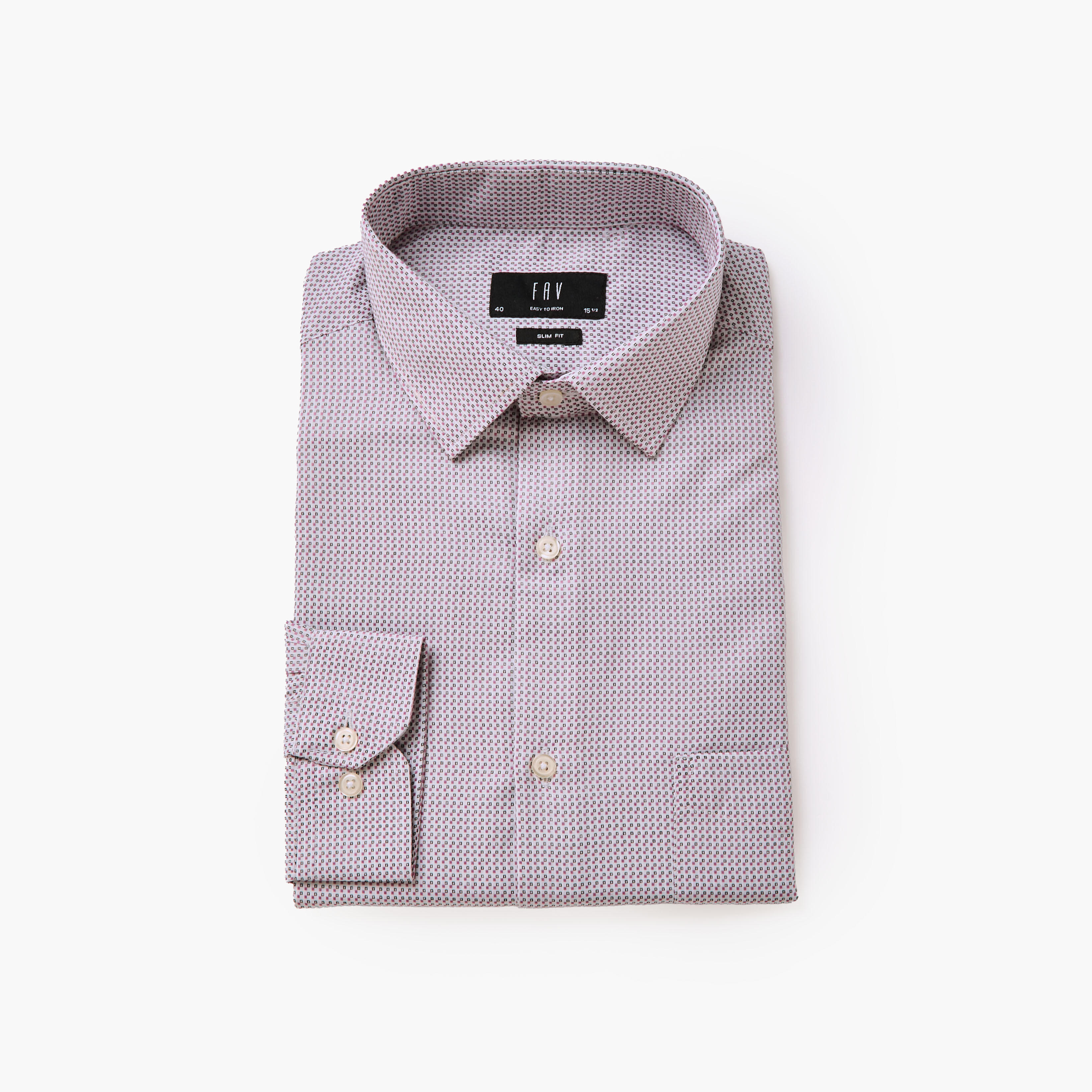 Men Slim Fit Collared Textured Long Sleeve Shirt-men-clothing-shirts-image-5
