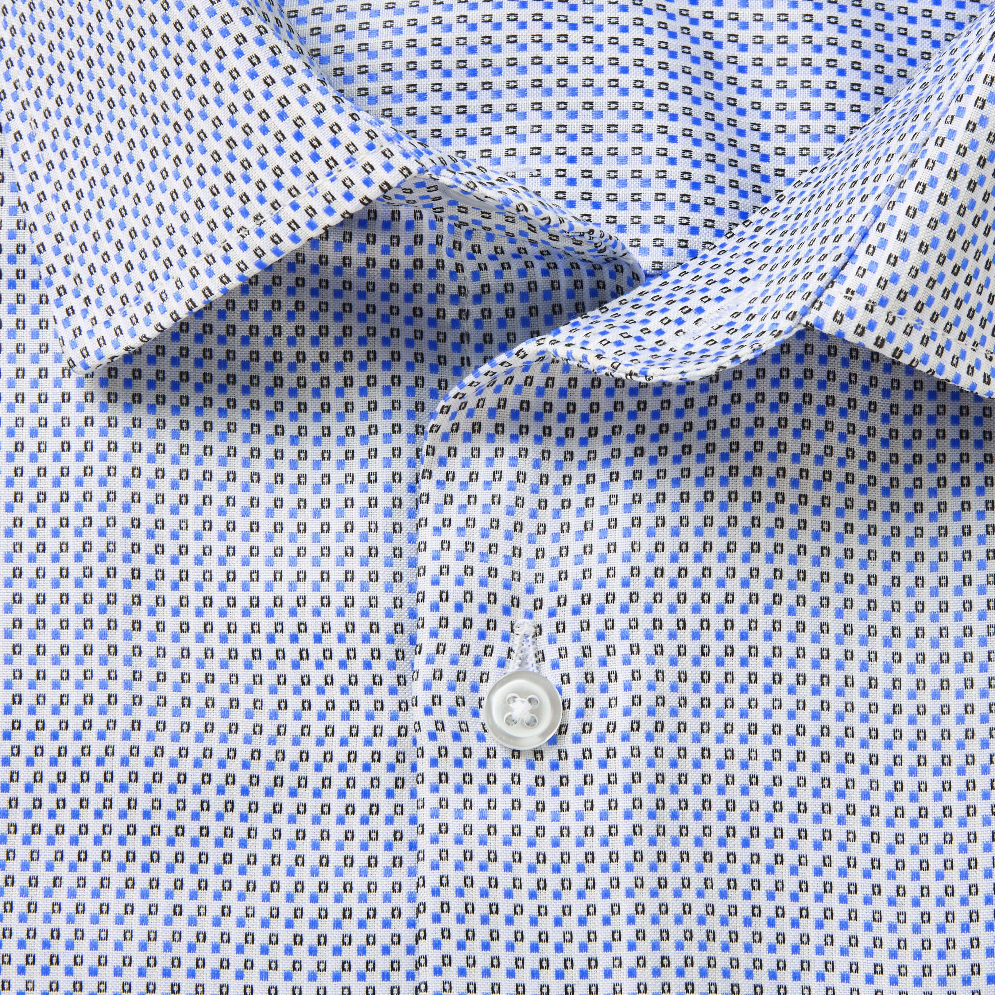 Men Slim Fit Collared Self Textured Printed Long Sleeves Shirt-men-clothing-shirts-image-6