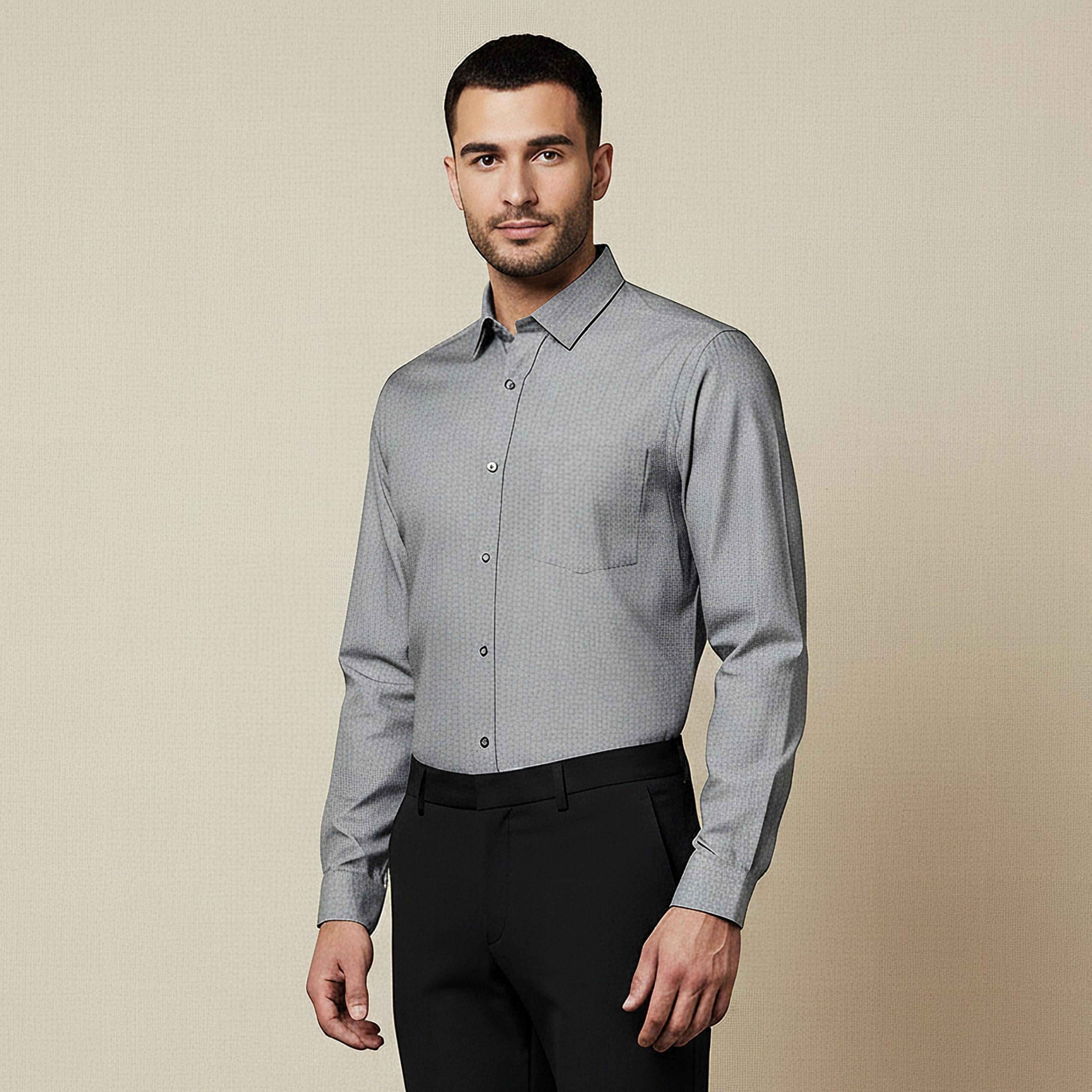 Men Slim Fit Collared Textured Long Sleeves Shirt-PROMO_SP_KSA_6_BUY3FORSAR119_130625-image-1