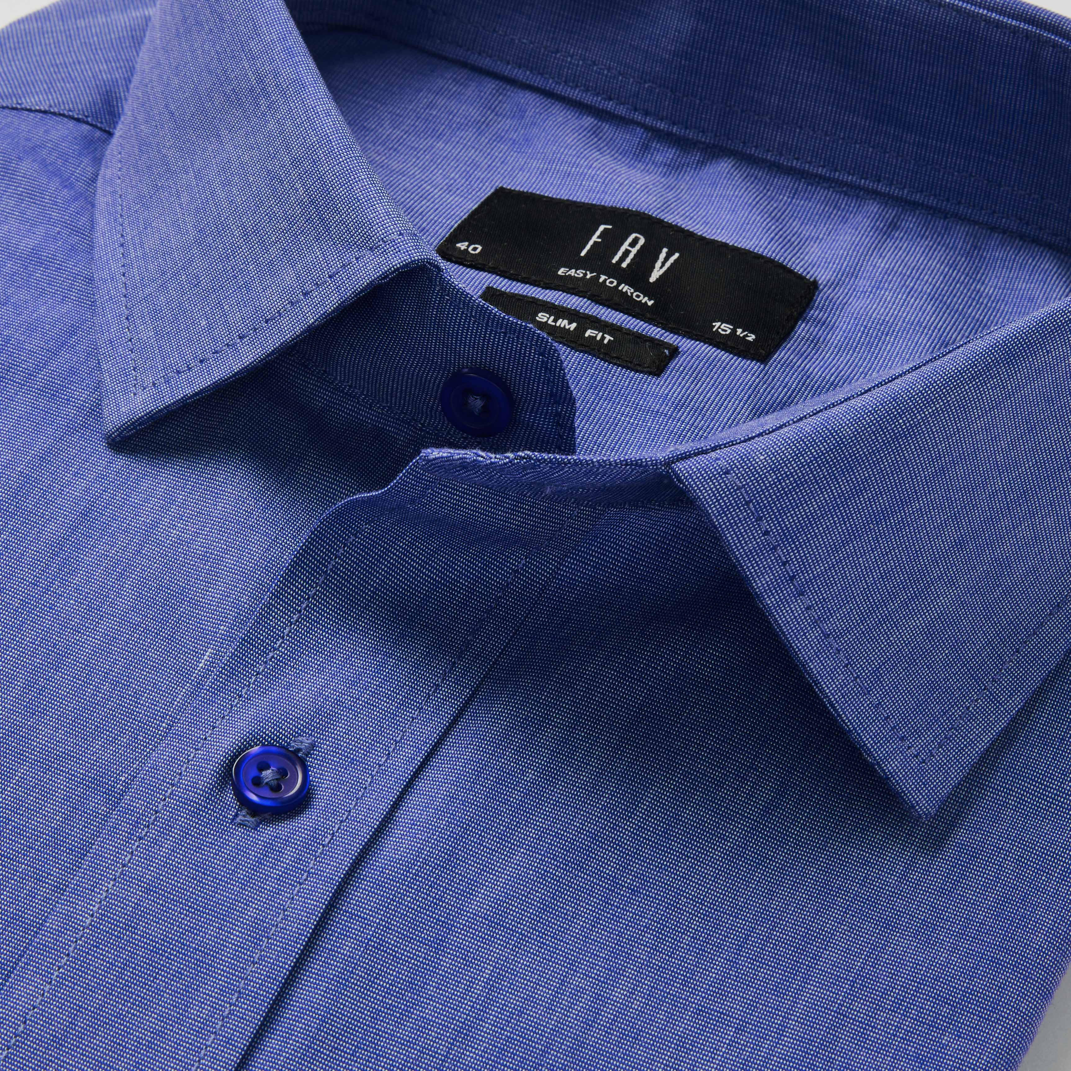 Men Slim Fit Collared Textured Long Sleeves Shirt-men-clothing-shirts-image-2