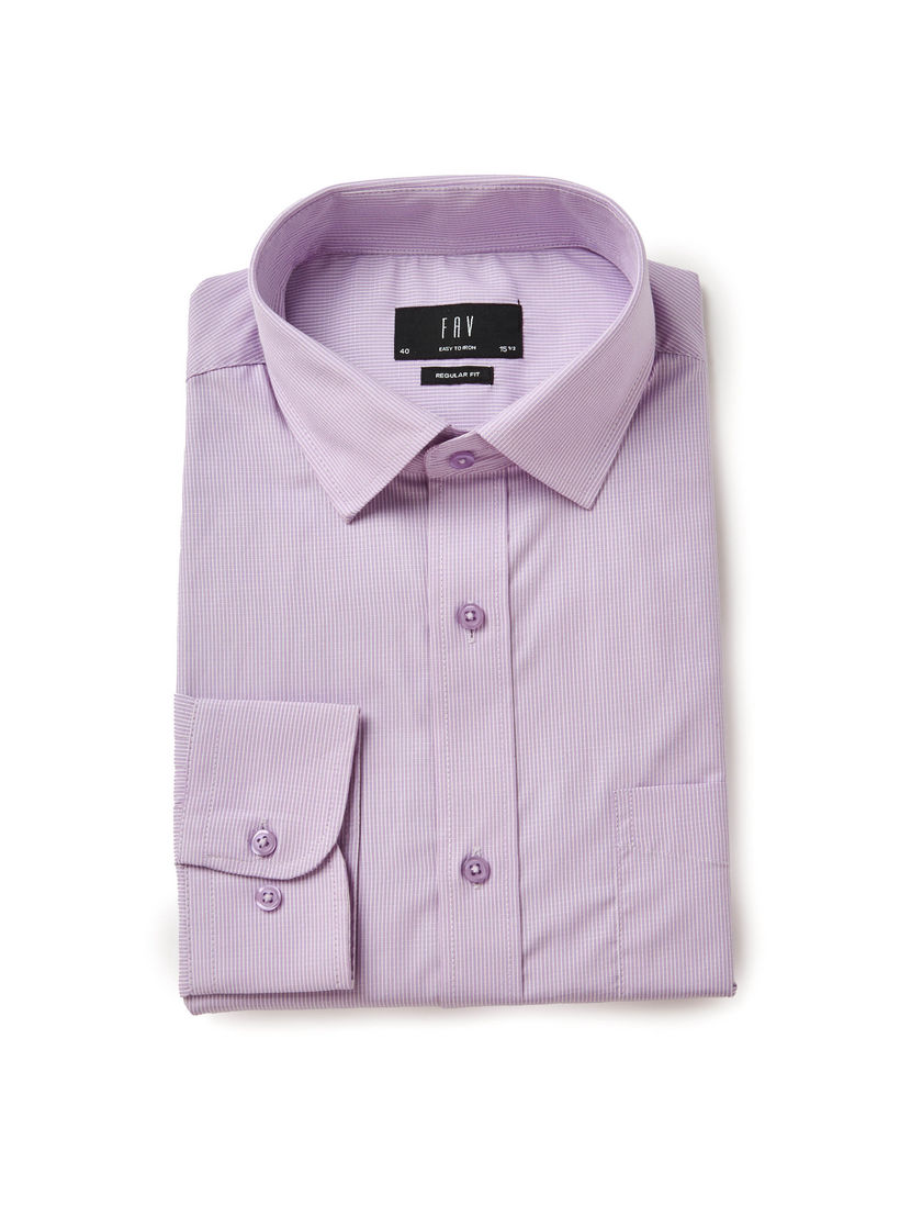 Men Regular Fit Spread Collar Textured Long Sleeves Shirt-men-clothing-shirts-image-5