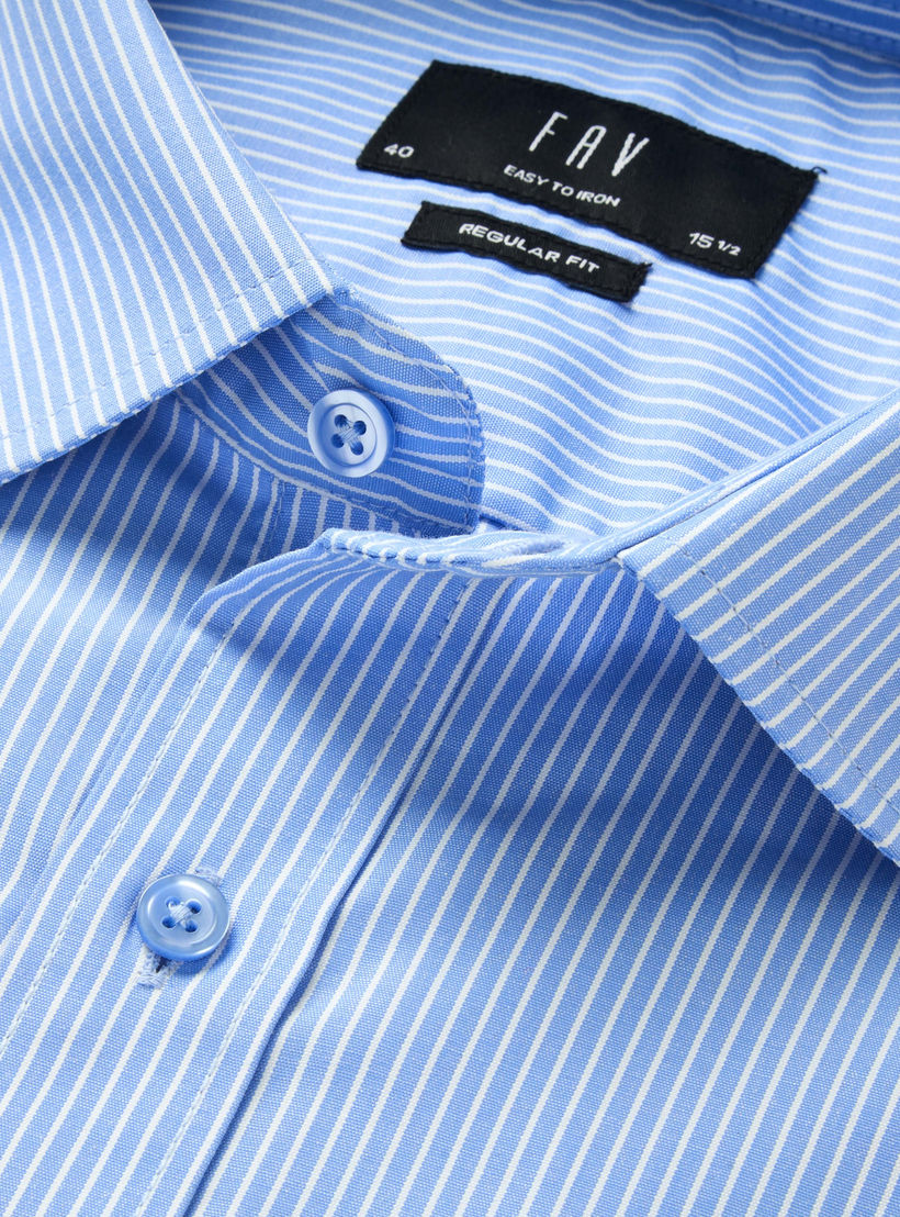 Men Regular Fit Collared Striped Long Sleeves Shirt-men-clothing-shirts-image-2