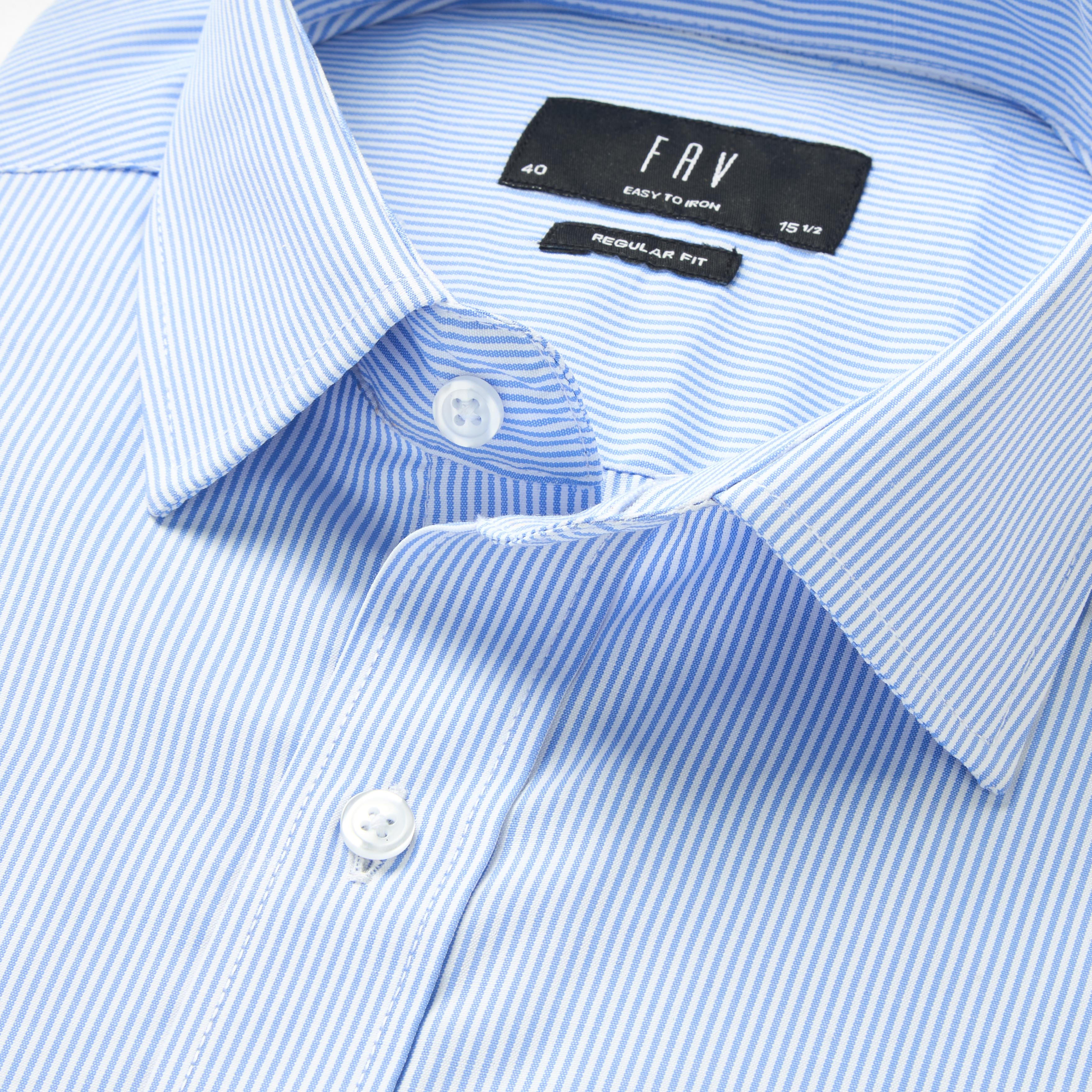 Men Regular Fit Collared Striped Long Sleeves Shirt-men-clothing-shirts-image-2