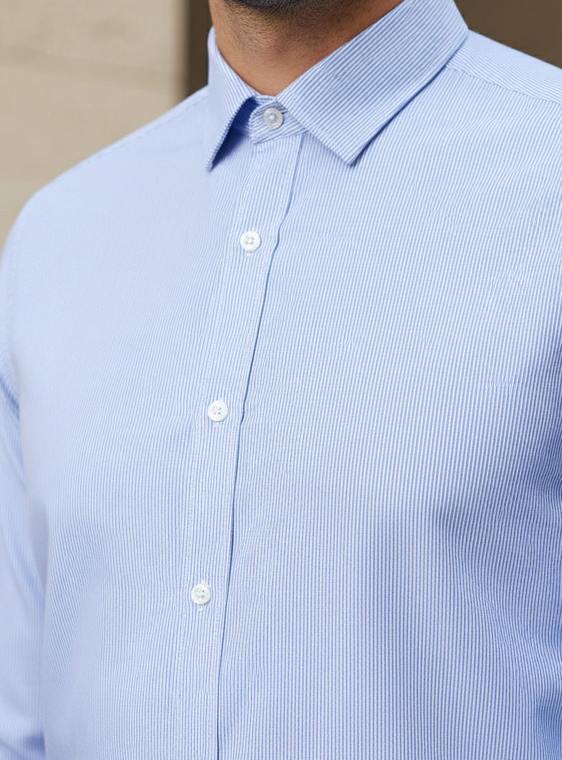 قميص رجالي مخطط أنيق بياقة وقصة عادية وأكمام طويلة-men-clothing-shirts-image-2