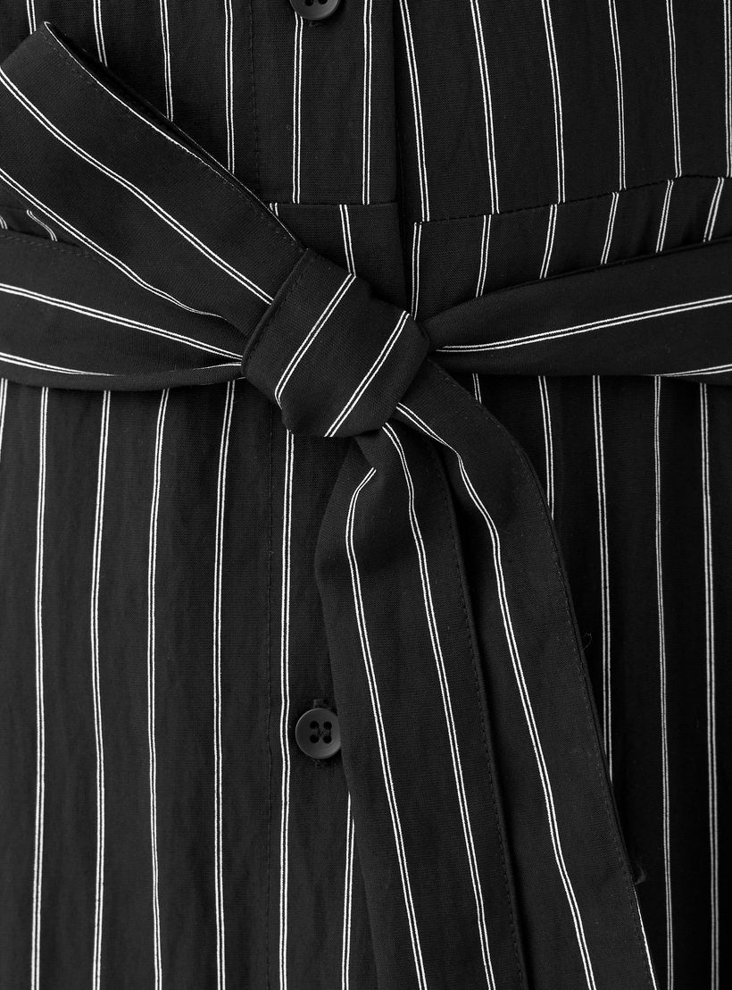 Striped Shirt Women Dress with Belt-women-clothing-dresses-image-2