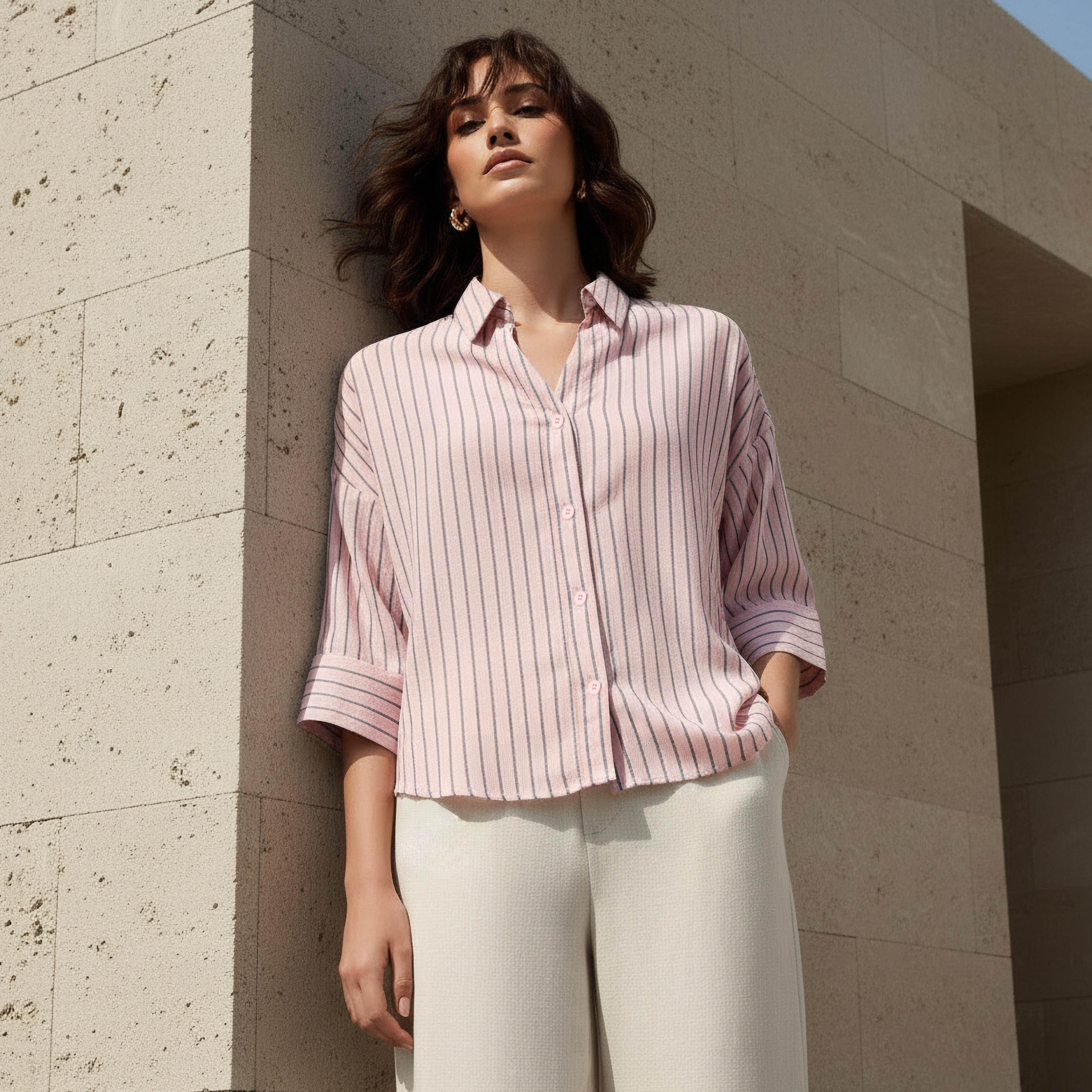 Boxy Shirt with Stripes-women-clothing-shirtsandblouses-shirts-image-1