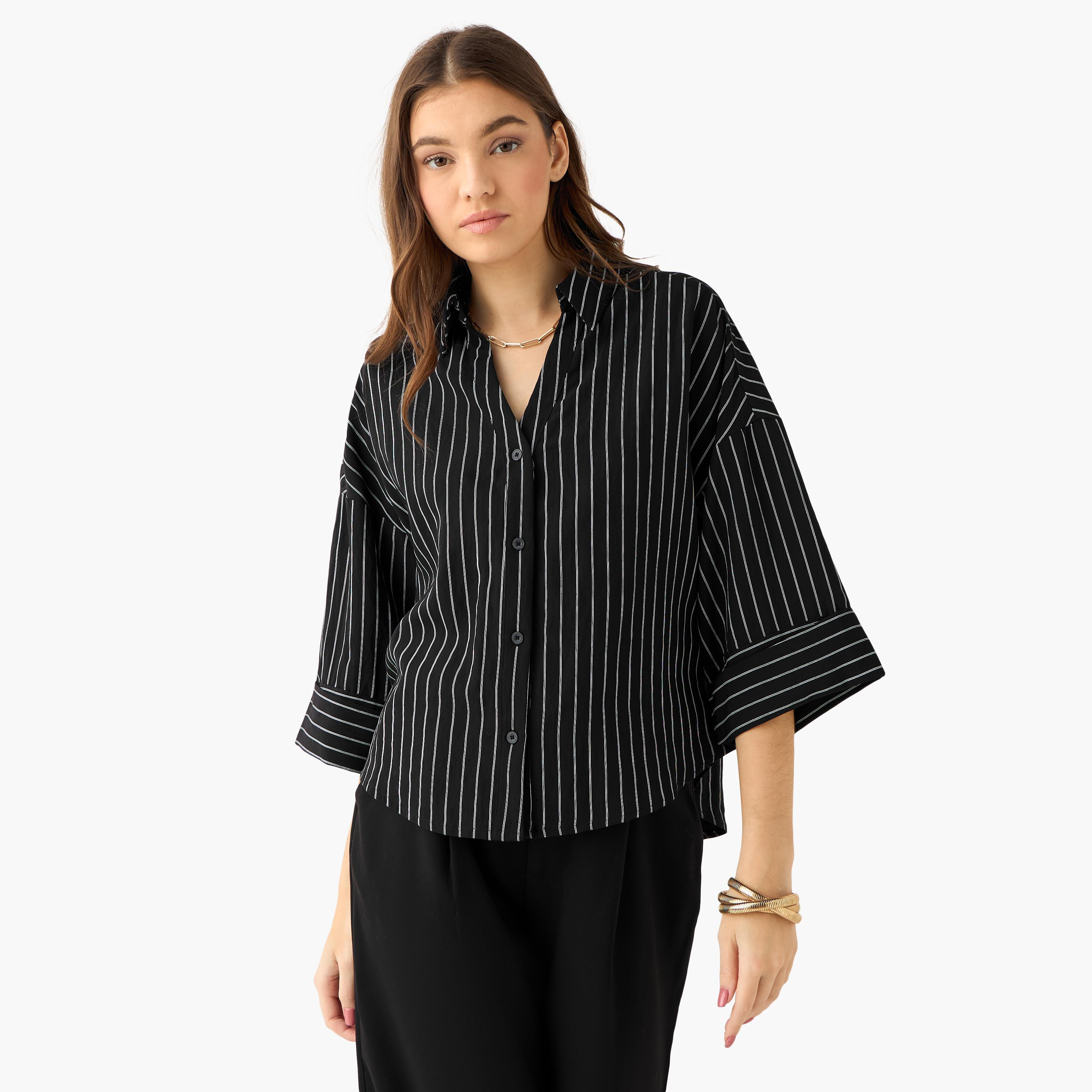 Boxy Shirt with Stripes-women-clothing-shirtsandblouses-shirts-image-3