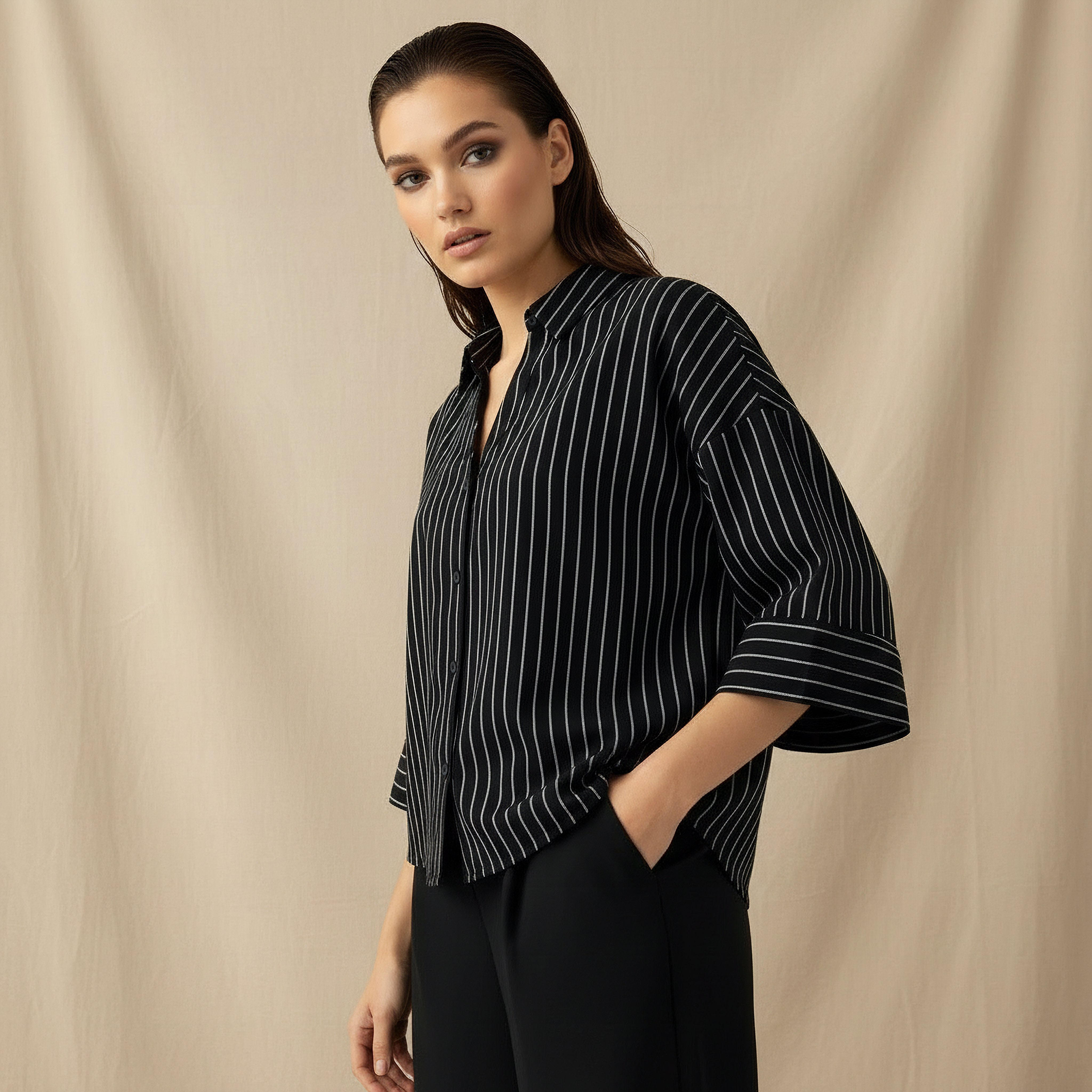 Boxy Shirt with Stripes-women-clothing-shirtsandblouses-shirts-image-1