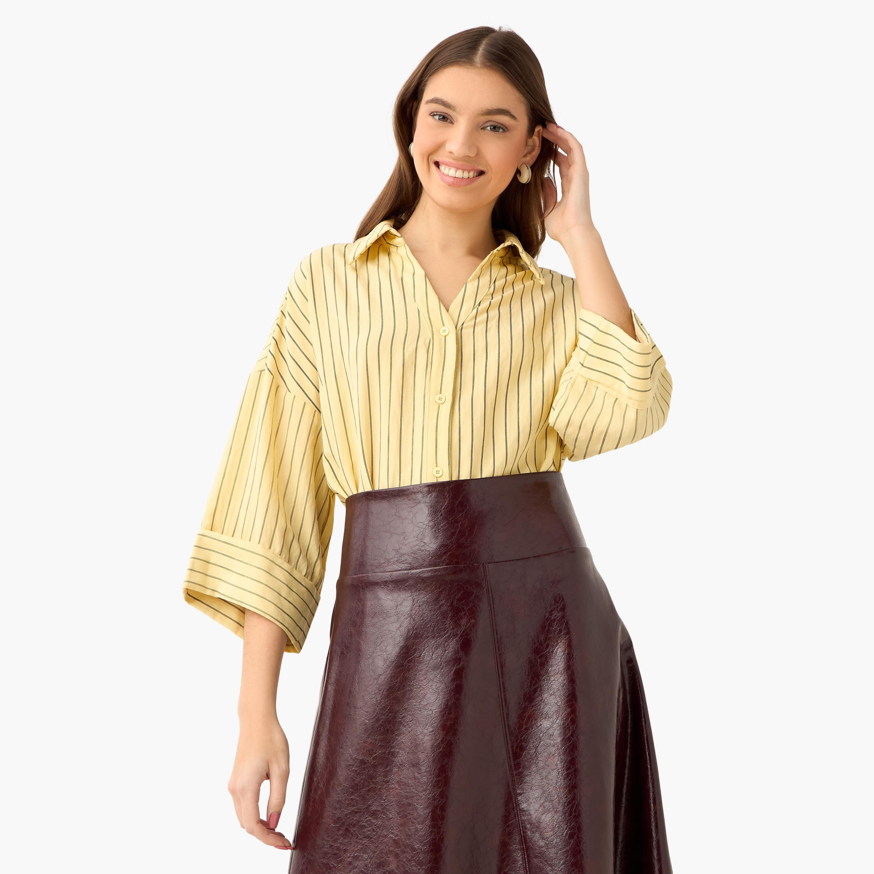 Boxy Shirt with Stripes-women-clothing-shirtsandblouses-shirts-image-5