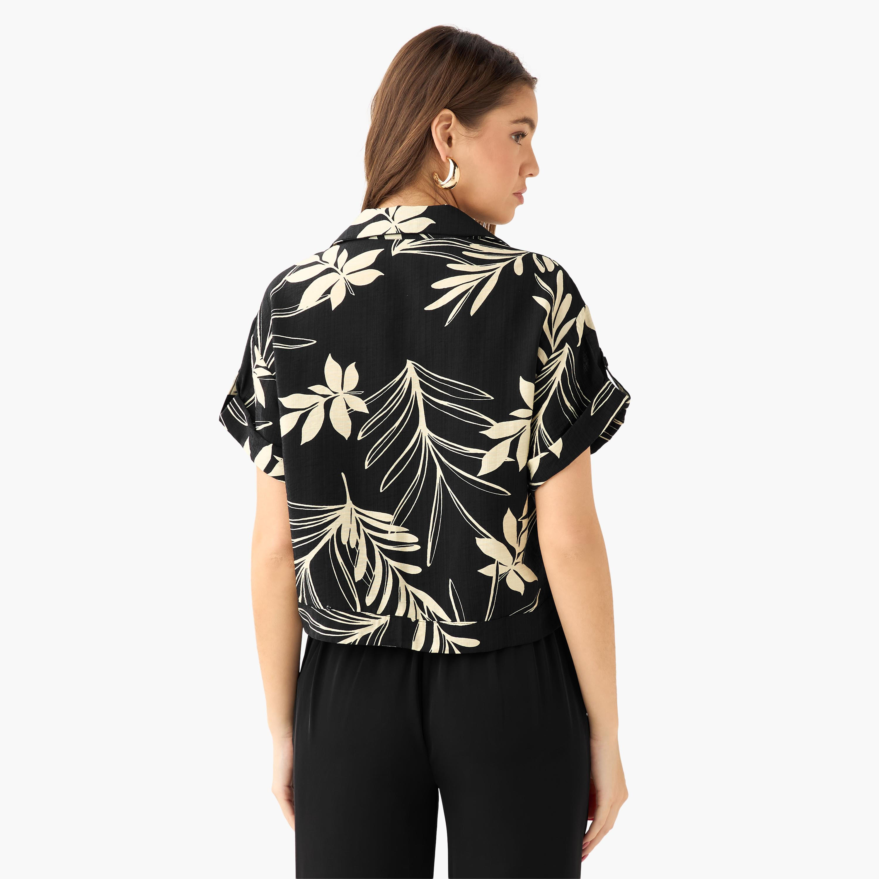 Cropped Shirt with Leaf Print-PROMO_SP_SA_2FOR129_110625-image-4