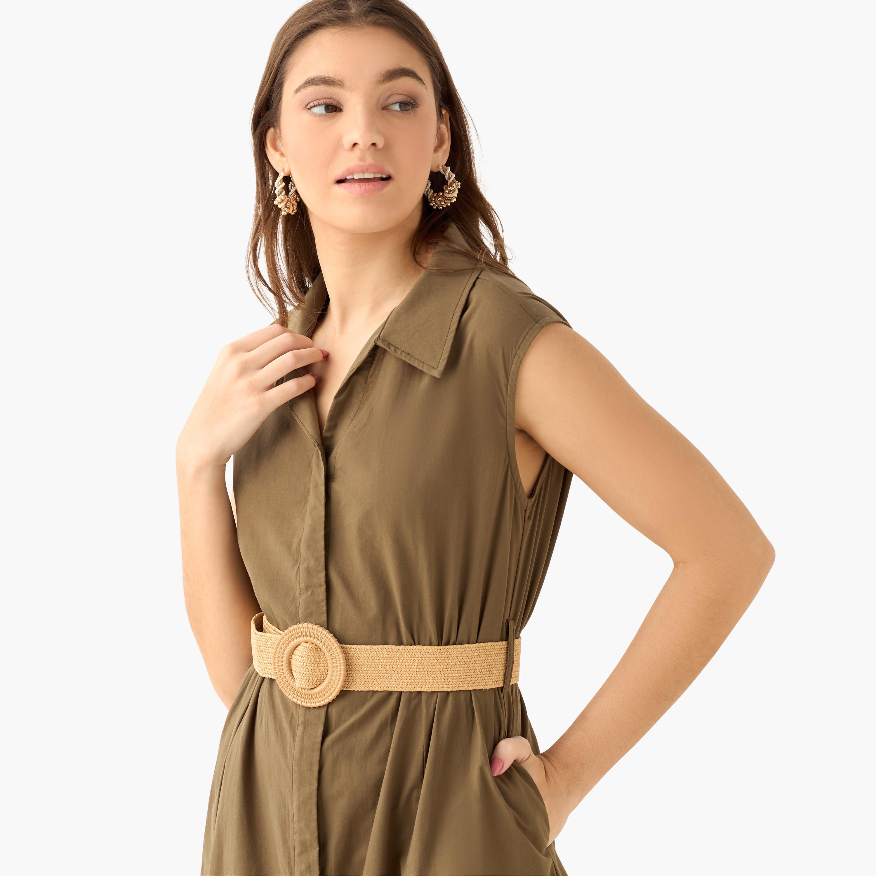 فستان قميص ميدي قطن بحزام-women-clothing-dresses-image-5