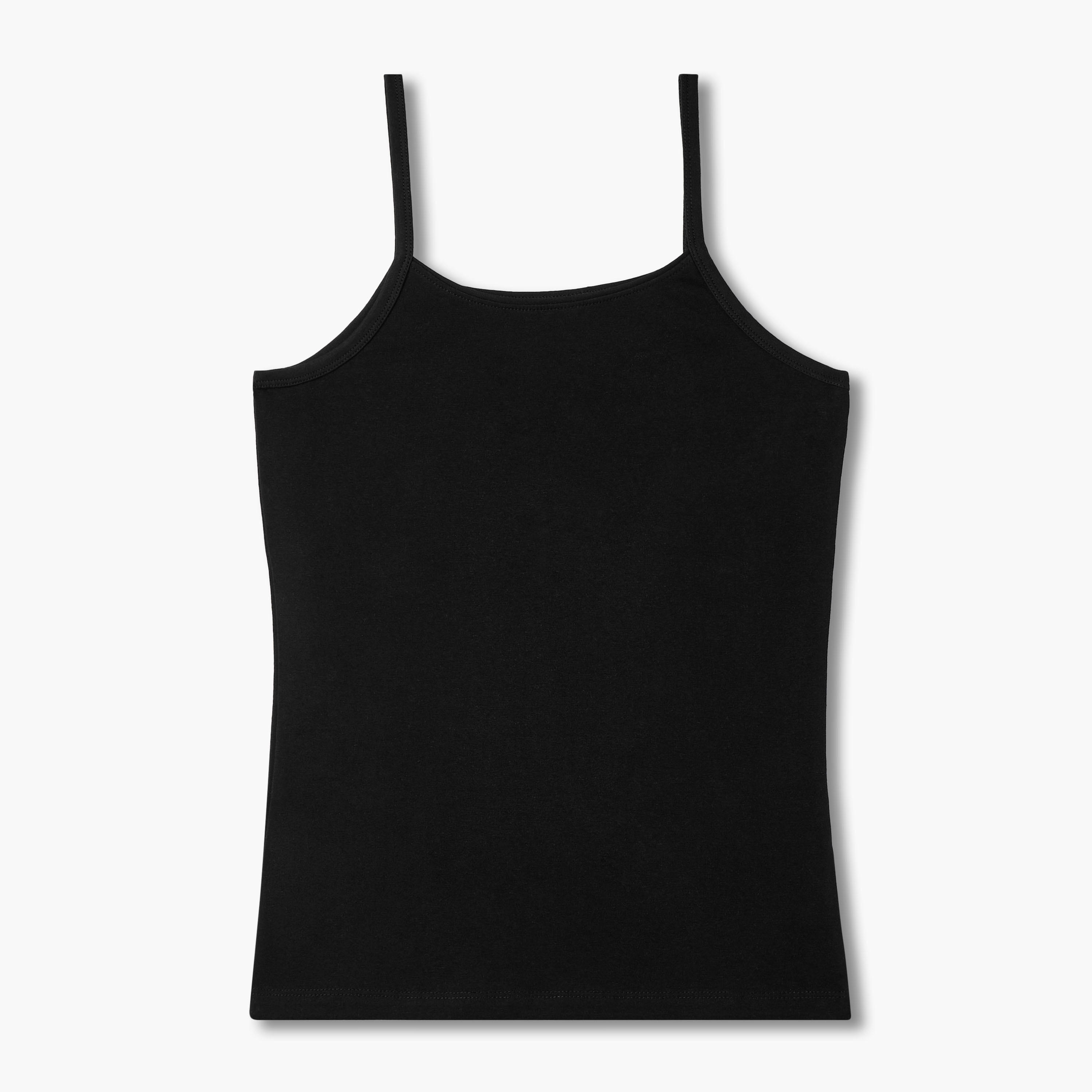 بلوزة تانك بقصة عادية وحمالات رفيعة - طقم من قطعتين-women-clothing-lingerie-camisoles-image-3