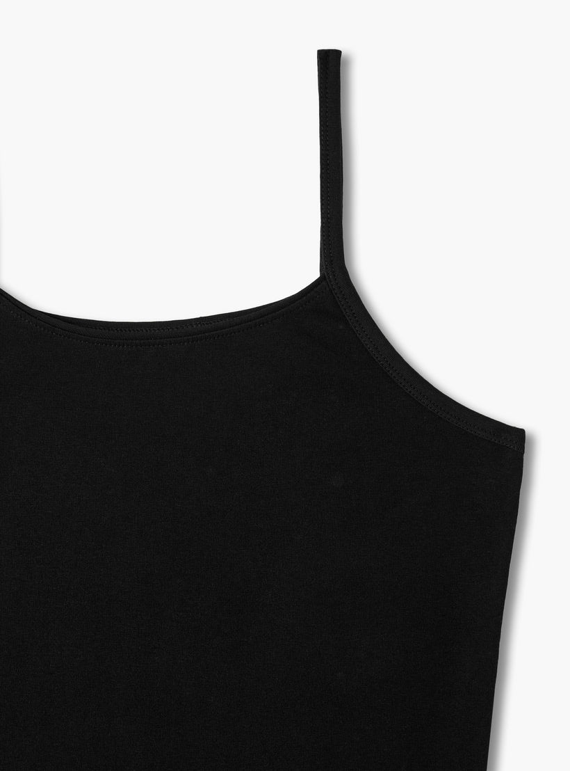 بلوزة تانك بقصة عادية وحمالات رفيعة - طقم من قطعتين-women-clothing-lingerie-camisoles-image-4