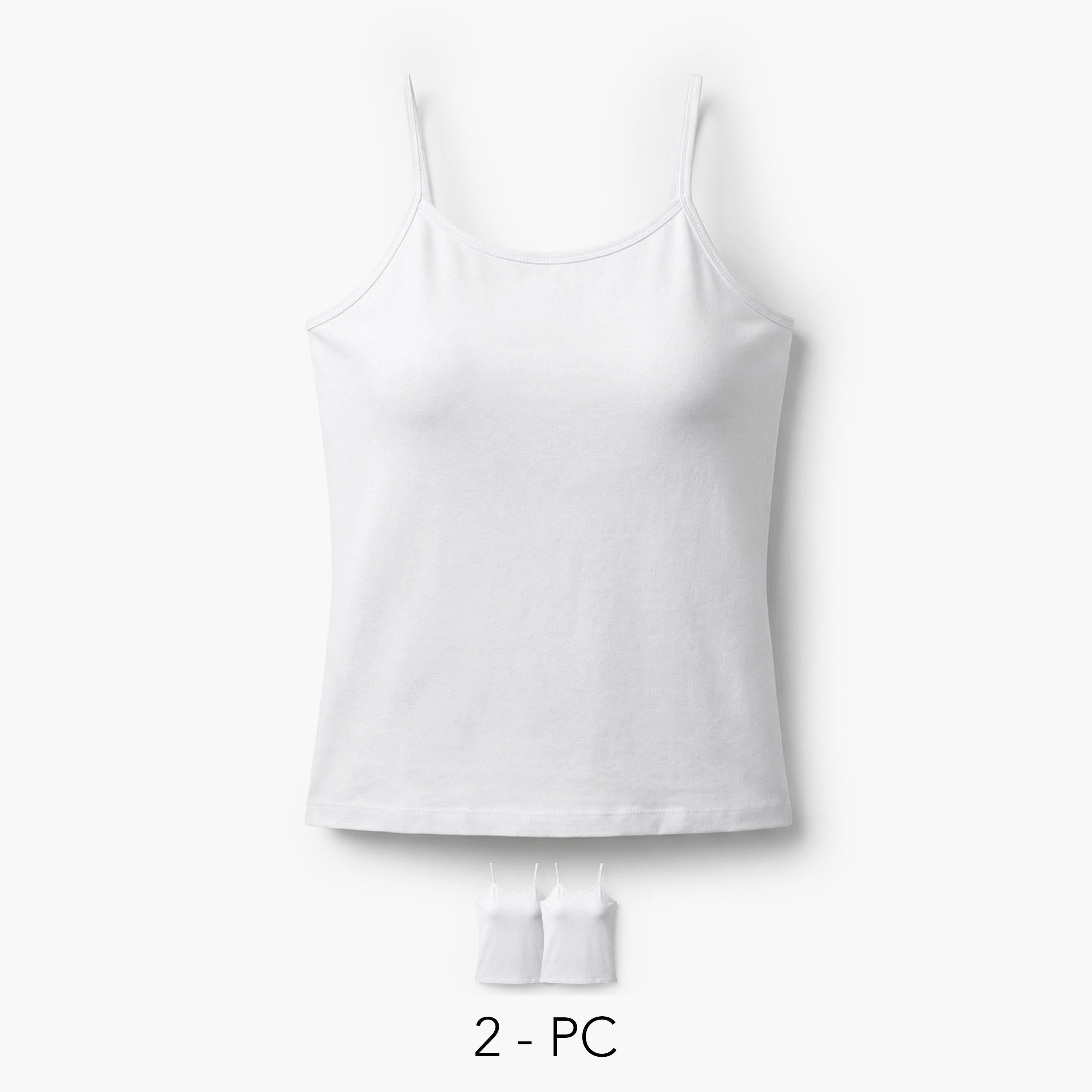 Set of 2 - Regular Fit Tank Top with Spaghetti Straps-women-clothing-lingerie-camisoles-image-1