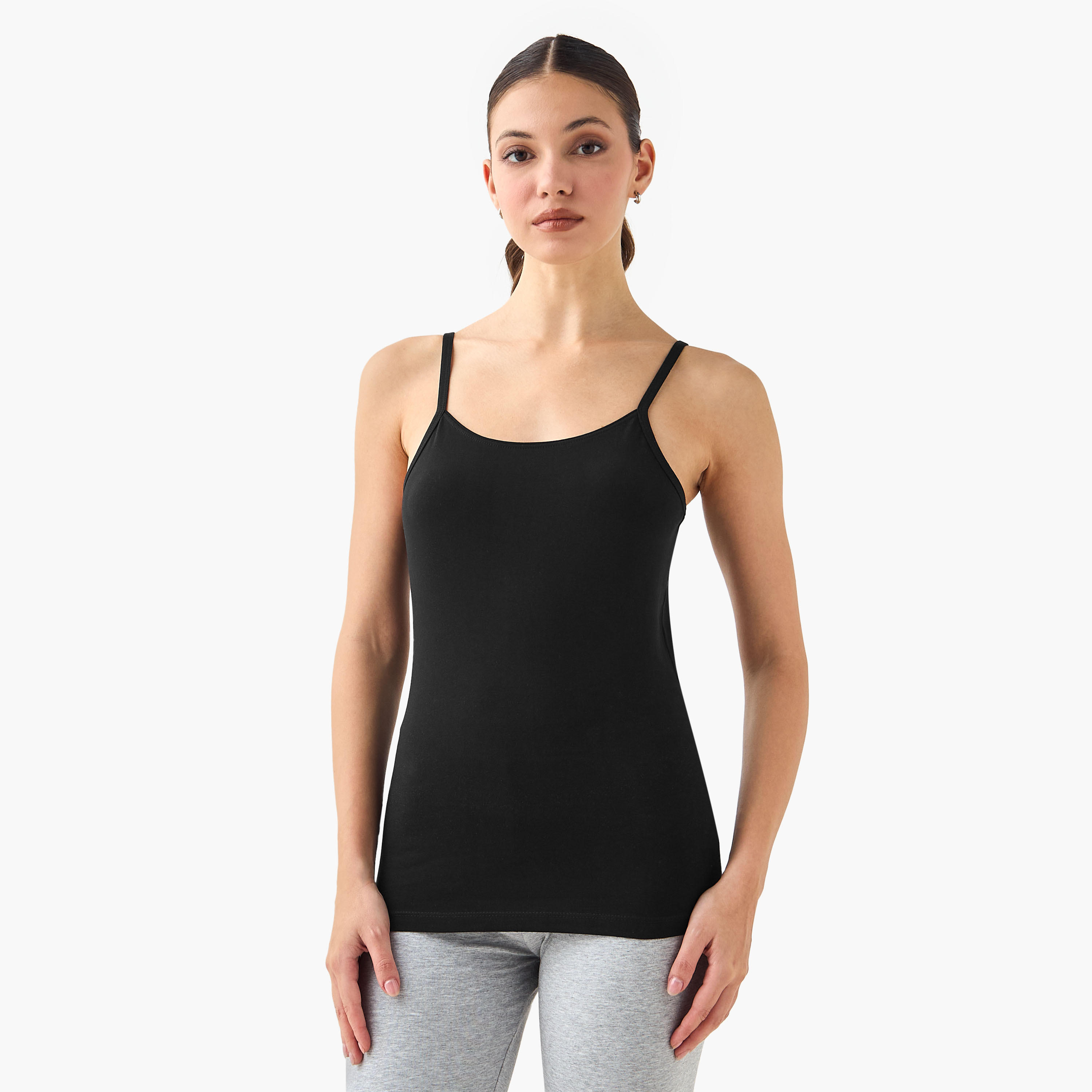 Set of 3 - Regular Fit Tank Top with Spaghetti Straps-women-clothing-tshirts-image-2
