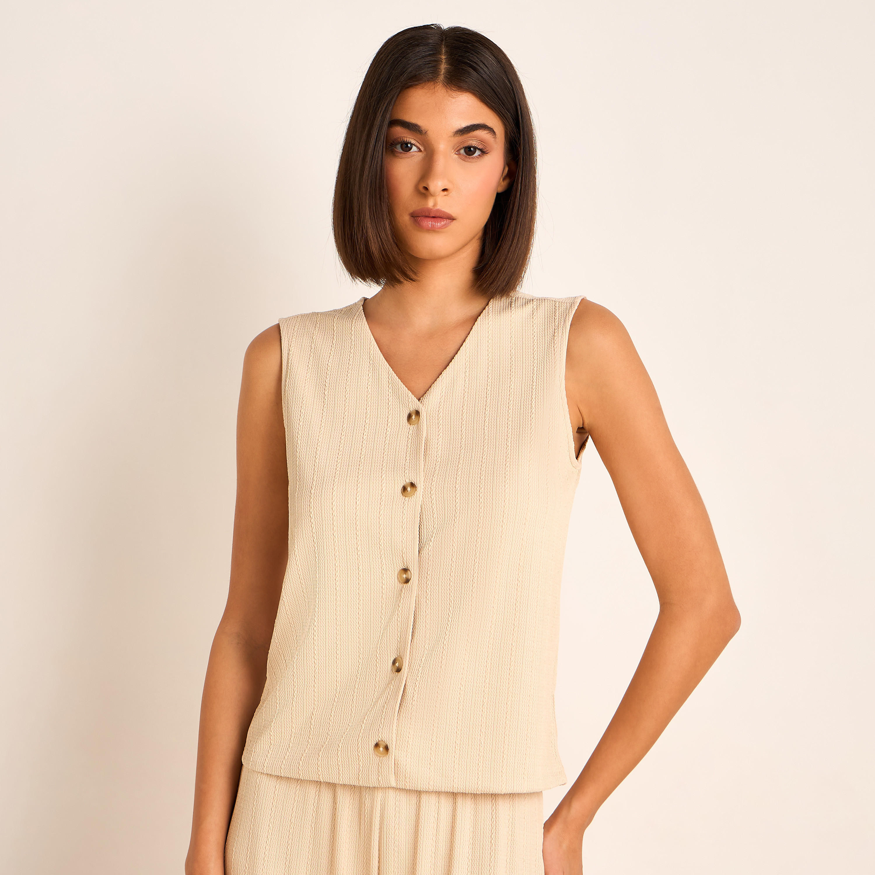 Coord Set with Waist Coat & Wide Leg Pants-women-clothing-coordsets-image-3