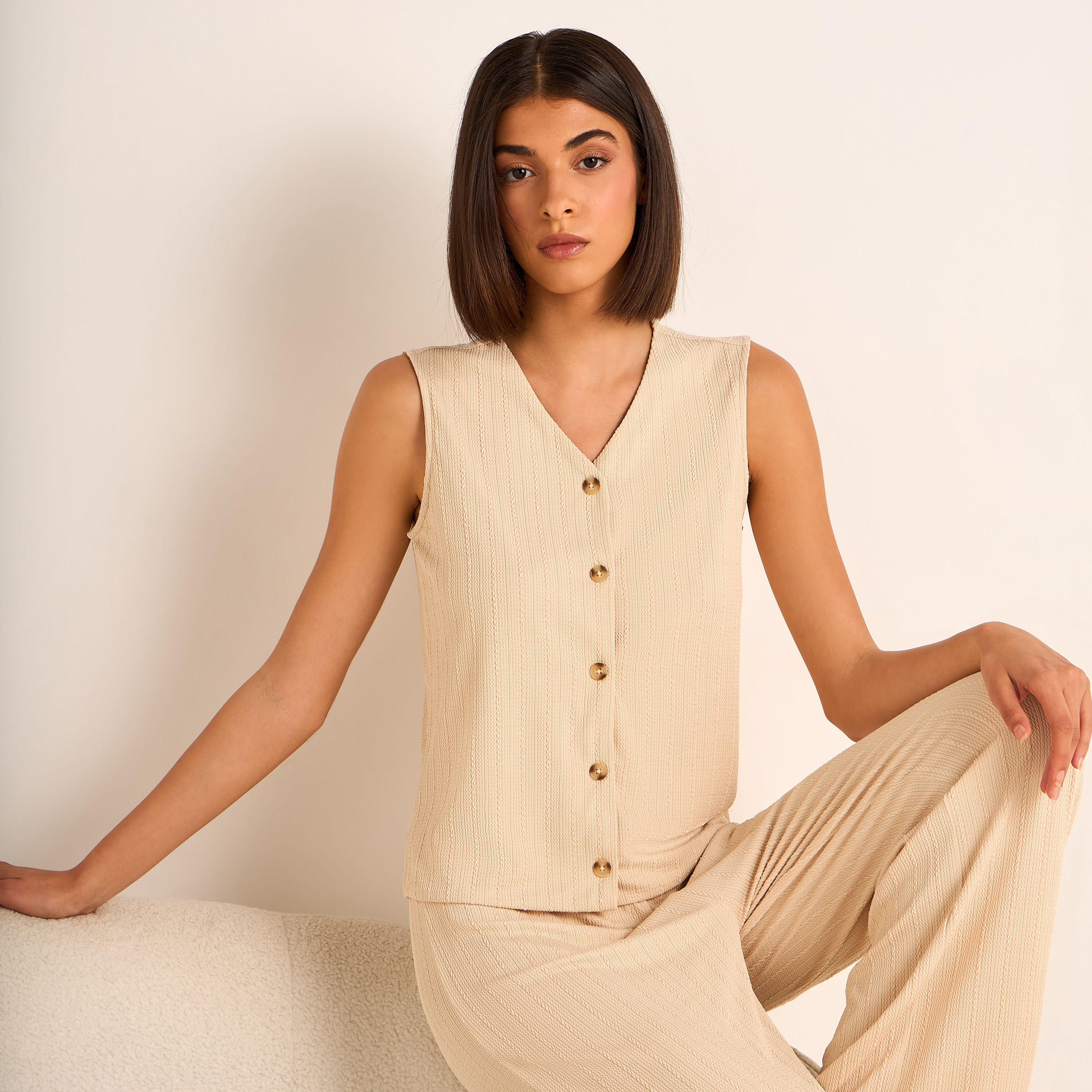 Coord Set with Waist Coat & Wide Leg Pants-women-clothing-coordsets-image-7