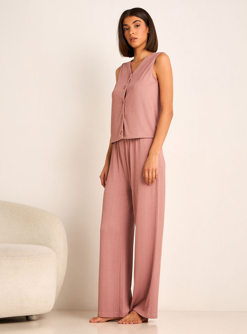 Coord Set with Waist Coat & Wide Leg Pants-women-clothing-coordsets-image-2
