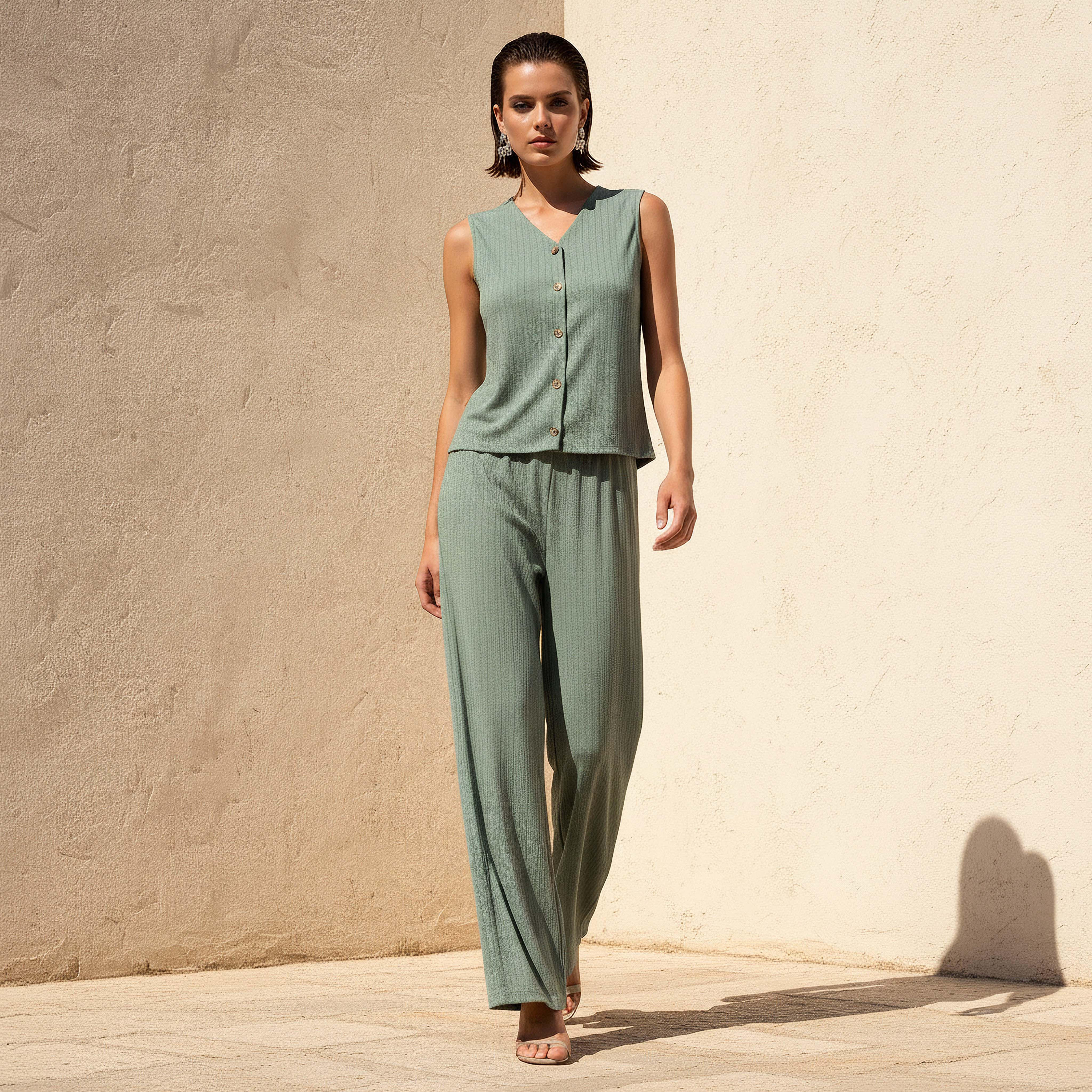 طقم فيست وبنطلون واسع من كورد-women-clothing-coordsets-image-1