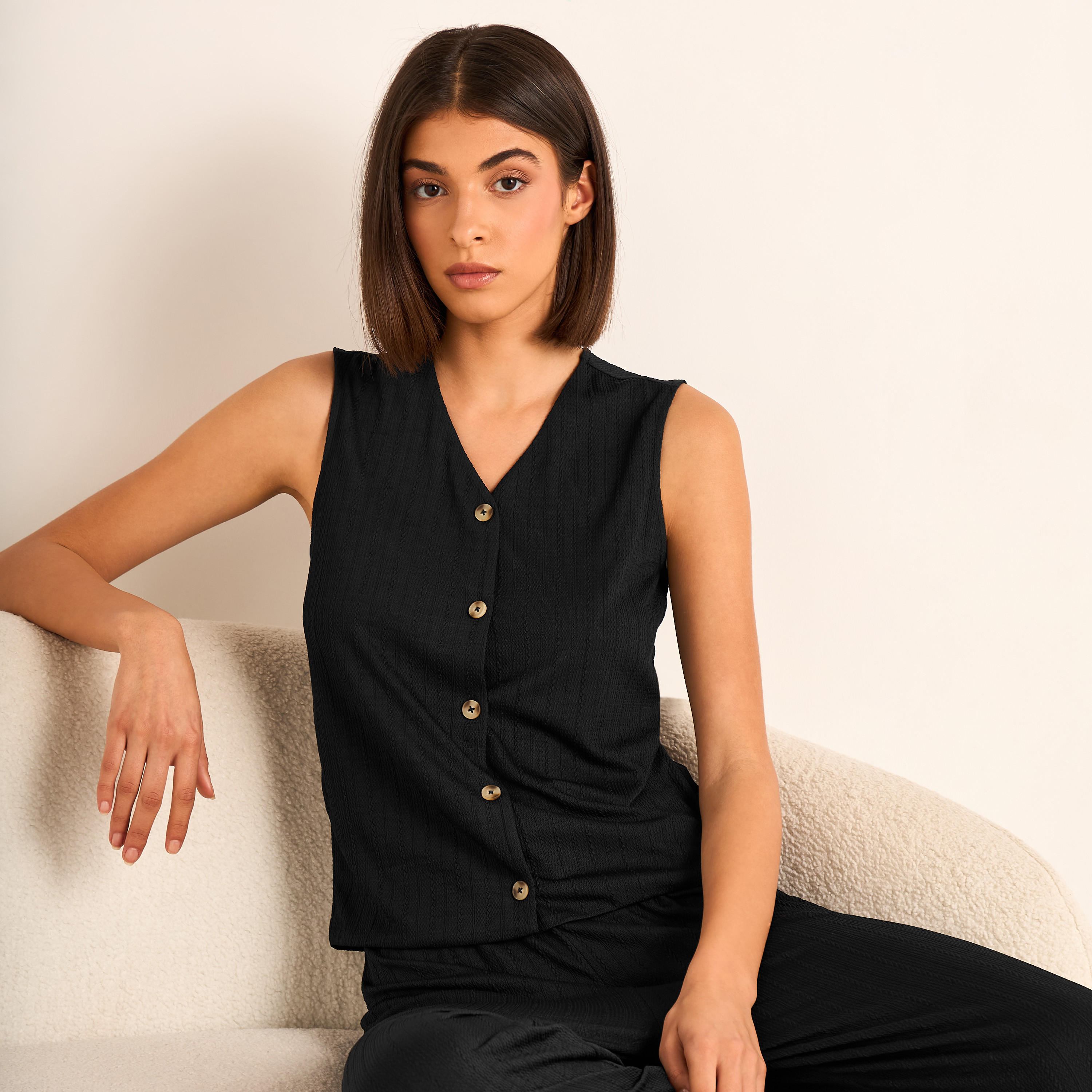 طقم فيست وبنطلون واسع من كورد-women-clothing-coordsets-image-1