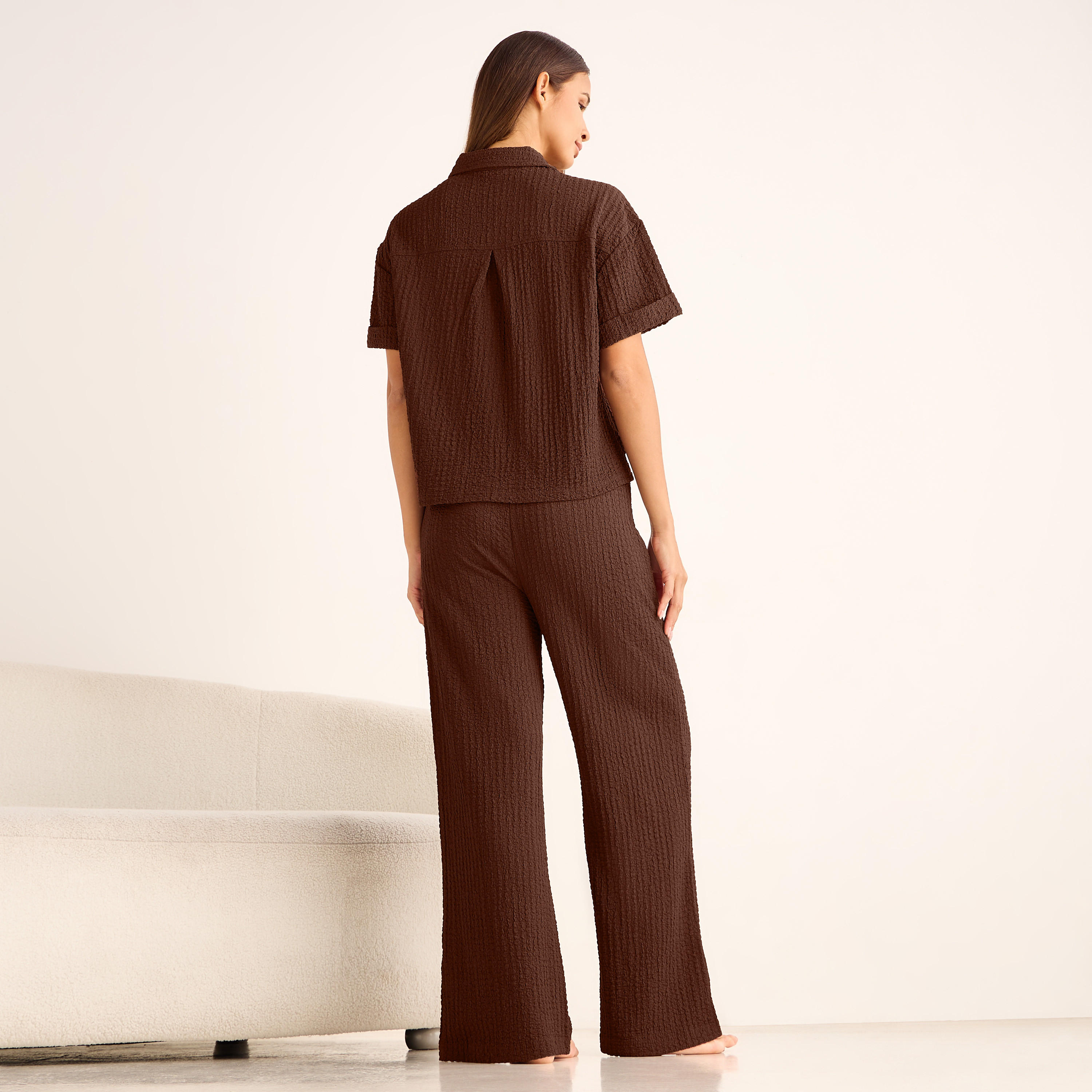 Coord Set with Shirt & Wide Leg Pants-women-clothing-coordsets-image-4