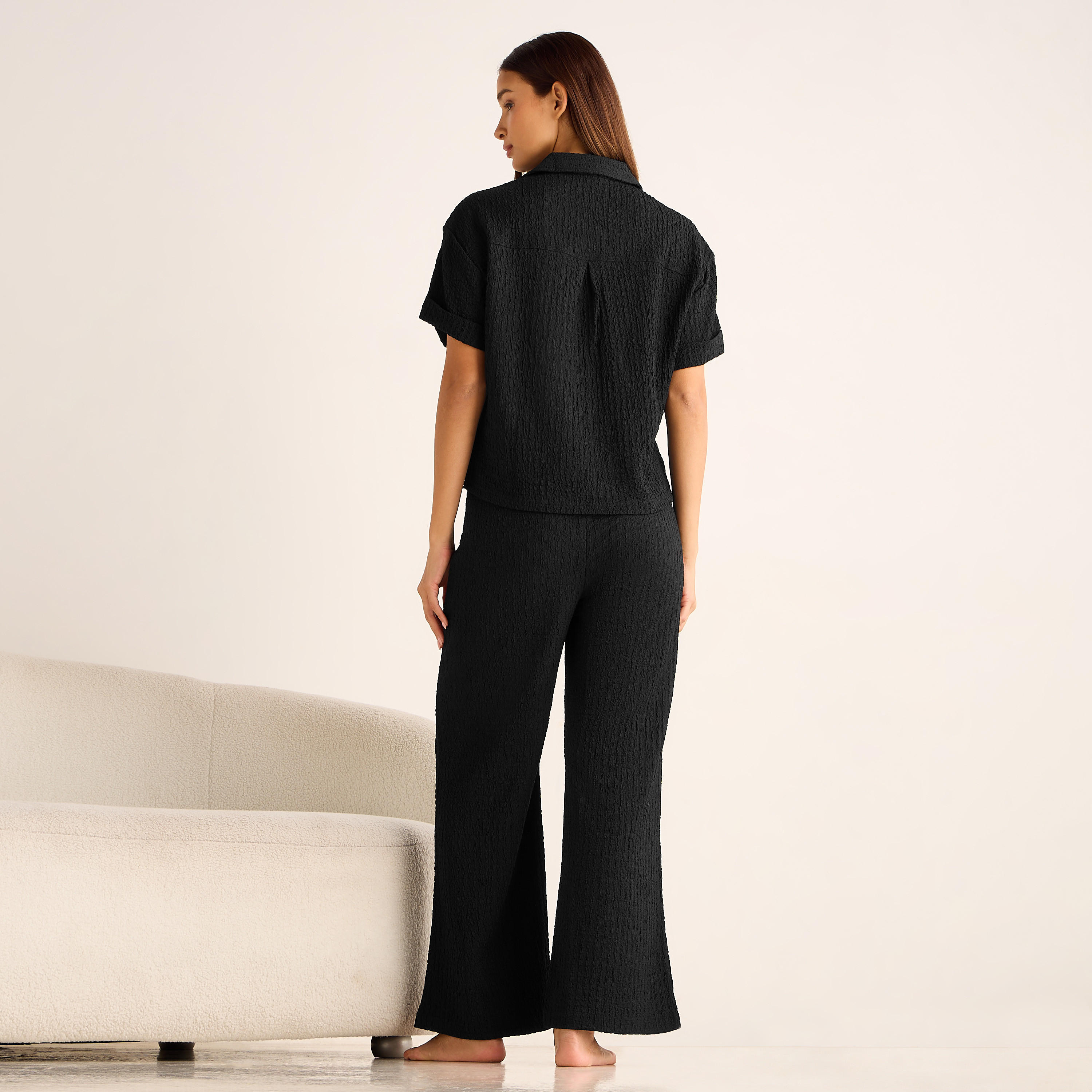 Coord Set with Shirt & Wide Leg Pants-women-clothing-coordsets-image-4