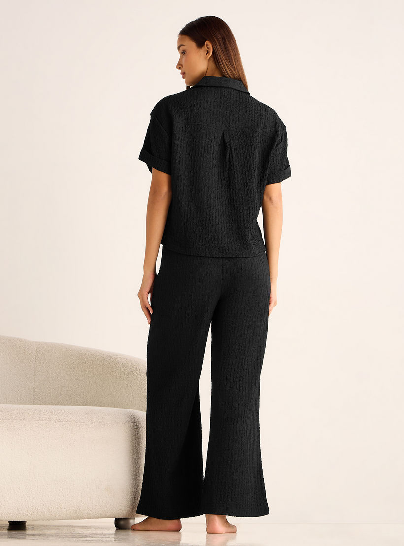Coord Set with Shirt & Wide Leg Pants-women-clothing-coordsets-image-4