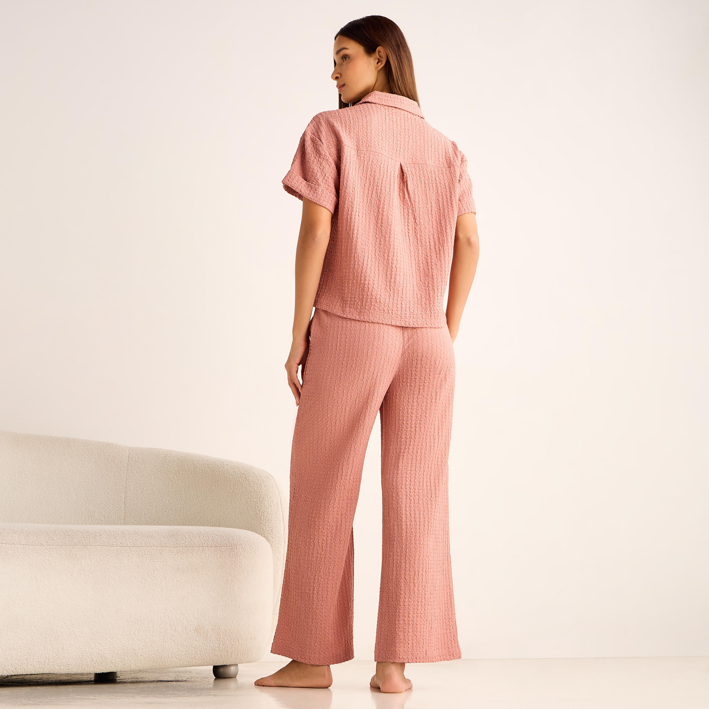 Coord Set with Shirt & Wide Leg Pants-women-clothing-coordsets-image-4