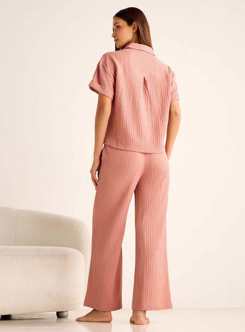 Coord Set with Shirt & Wide Leg Pants-women-clothing-coordsets-image-4